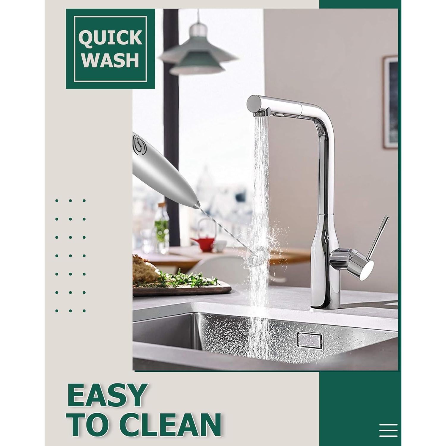 Batidor de Leche Eléctrico HeyLotie MFS Plata 0.1kg