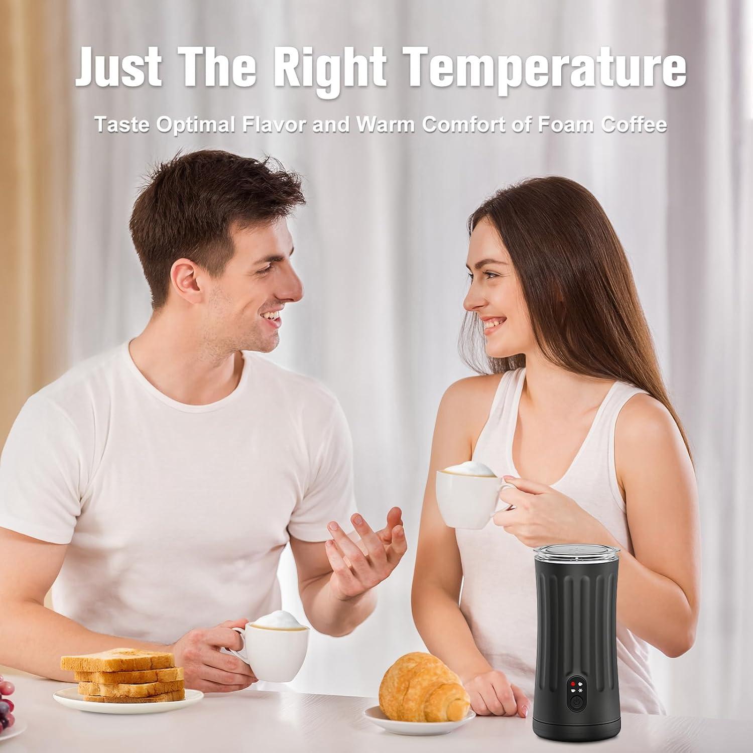 Espumador de Leche Eléctrico Genérico 240ml 4-en-1 Negro