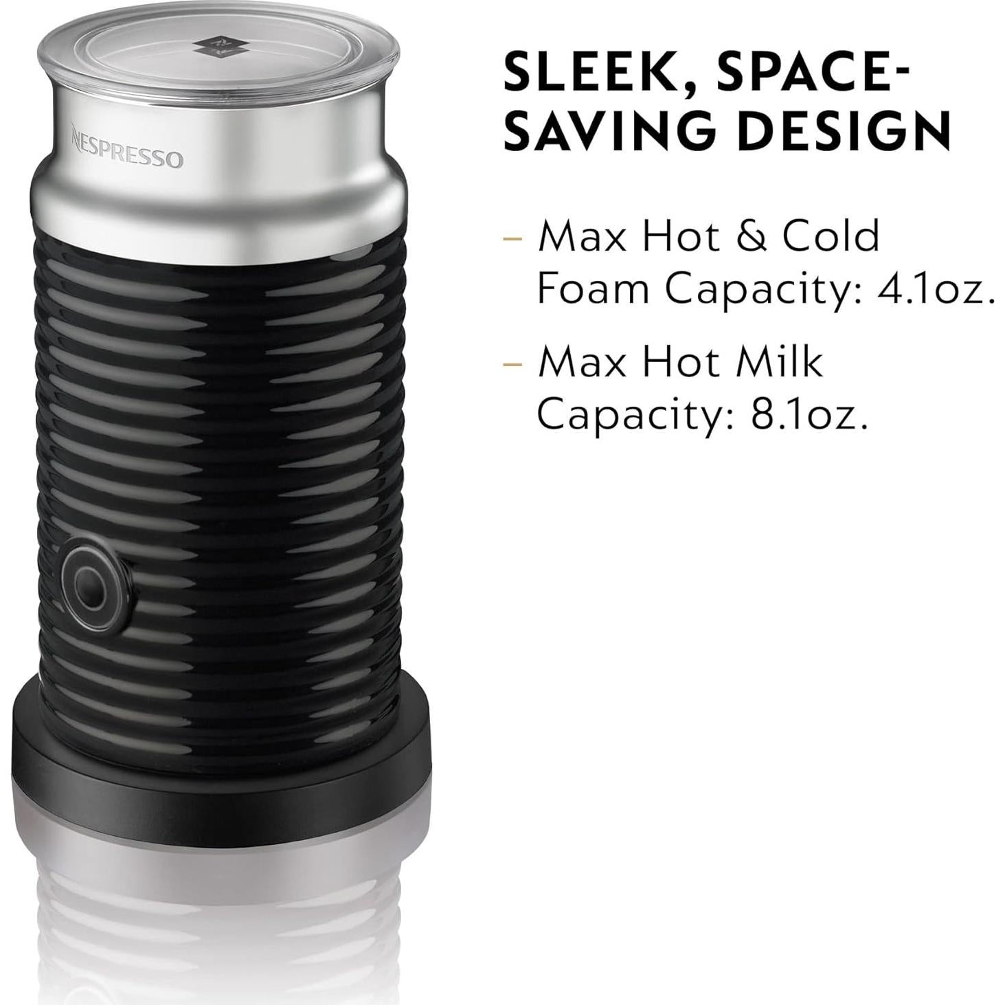 Espumador de Leche Nespresso Aeroccino 3 Negro 240ml