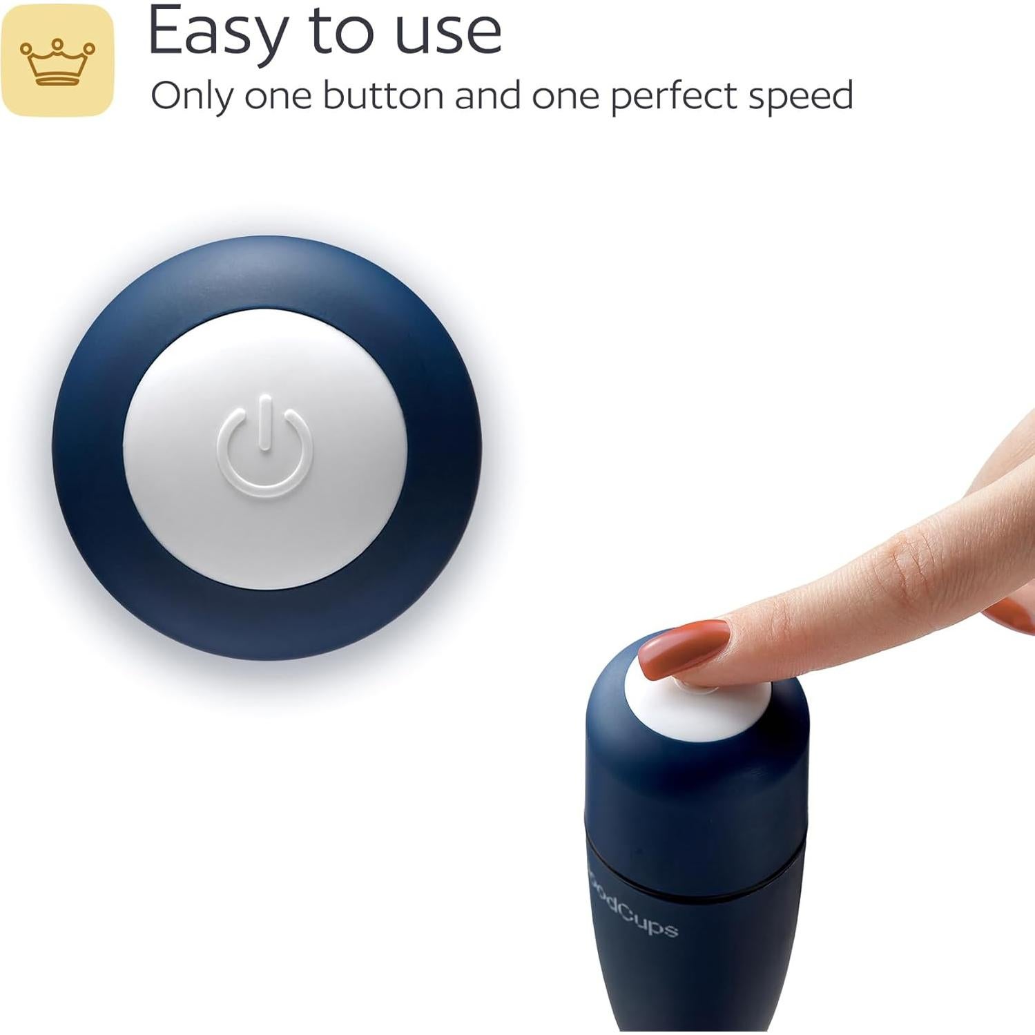 Espumador de Leche de Mano GoodCups Azul - Acero Inoxidable