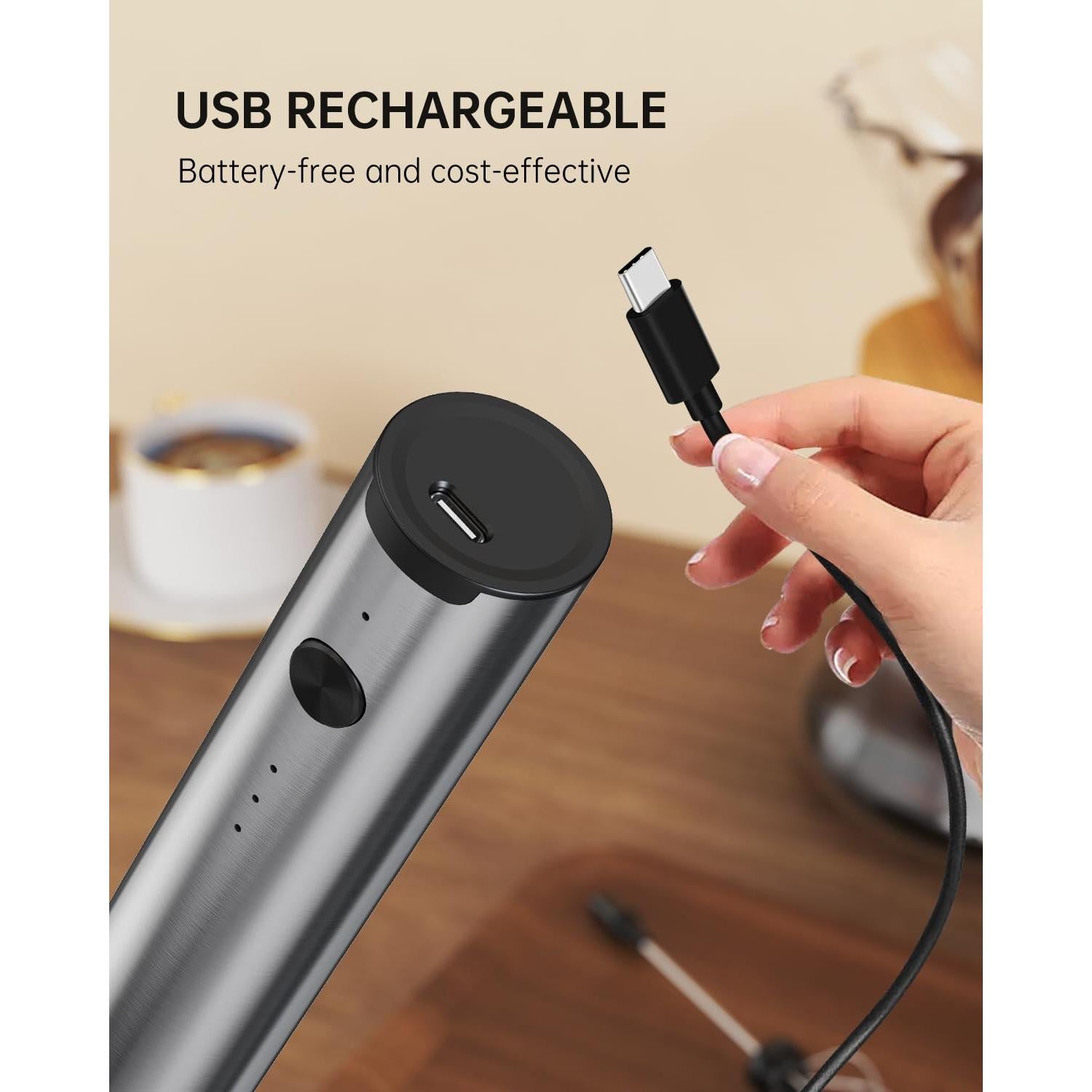 Espumador de Leche CIRCLE JOY Recargable 3 Velocidades 340g