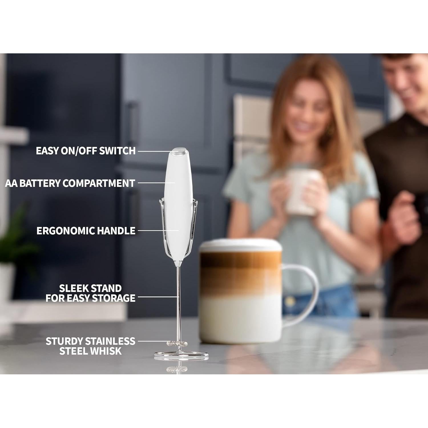 Espumador de Leche Milk Boss Set Completo 350ml Blanco