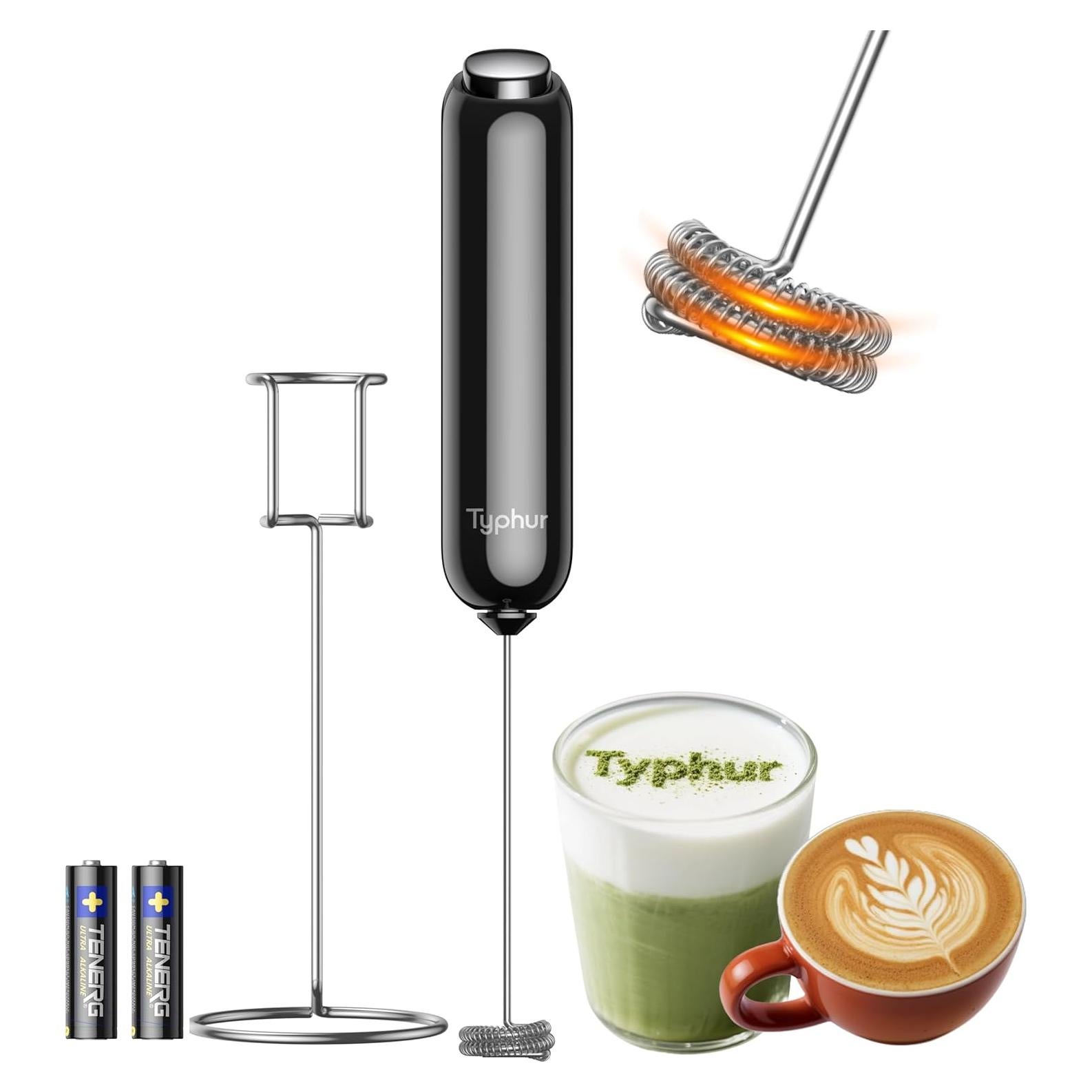 Espumador de Leche Typhur MF03 con Velocidad Variable y Soporte