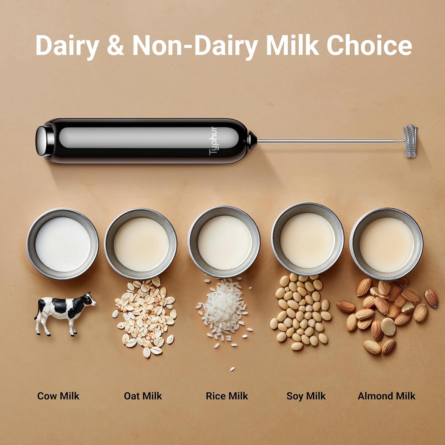 Espumador de Leche Typhur MF03 con Velocidad Variable y Soporte