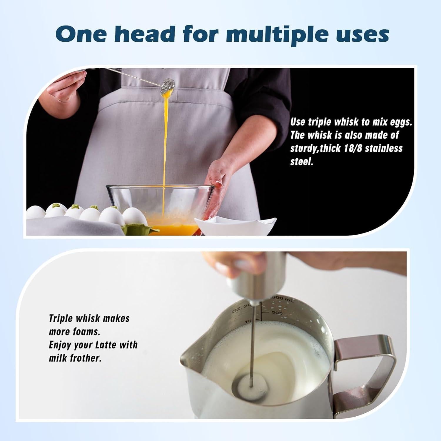 Espumador de Leche Eléctrico YANDEA NPJ-2 Acero Inoxidable