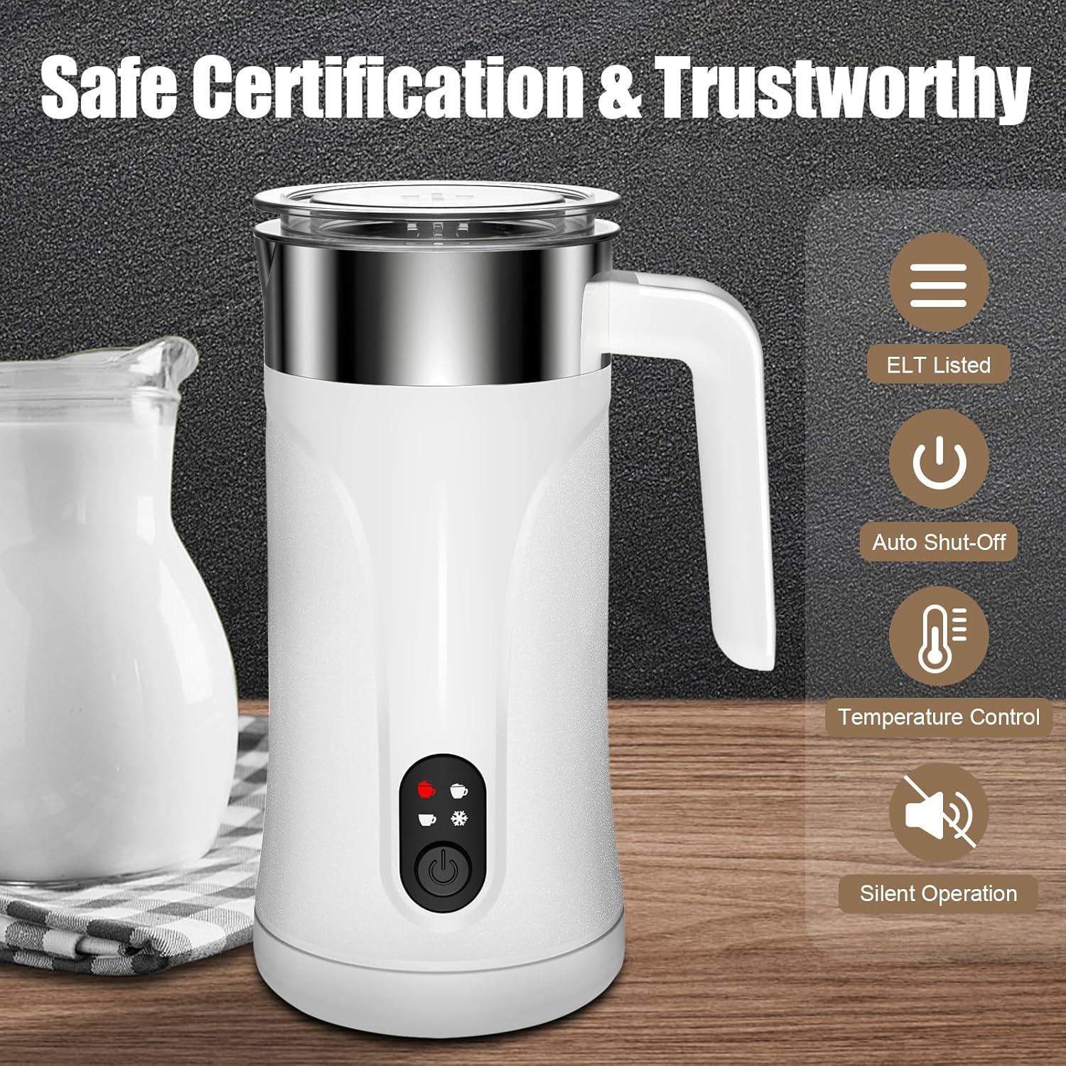 Espumador de Leche Ovetedot 300ml 4-en-1 Automático Blanco