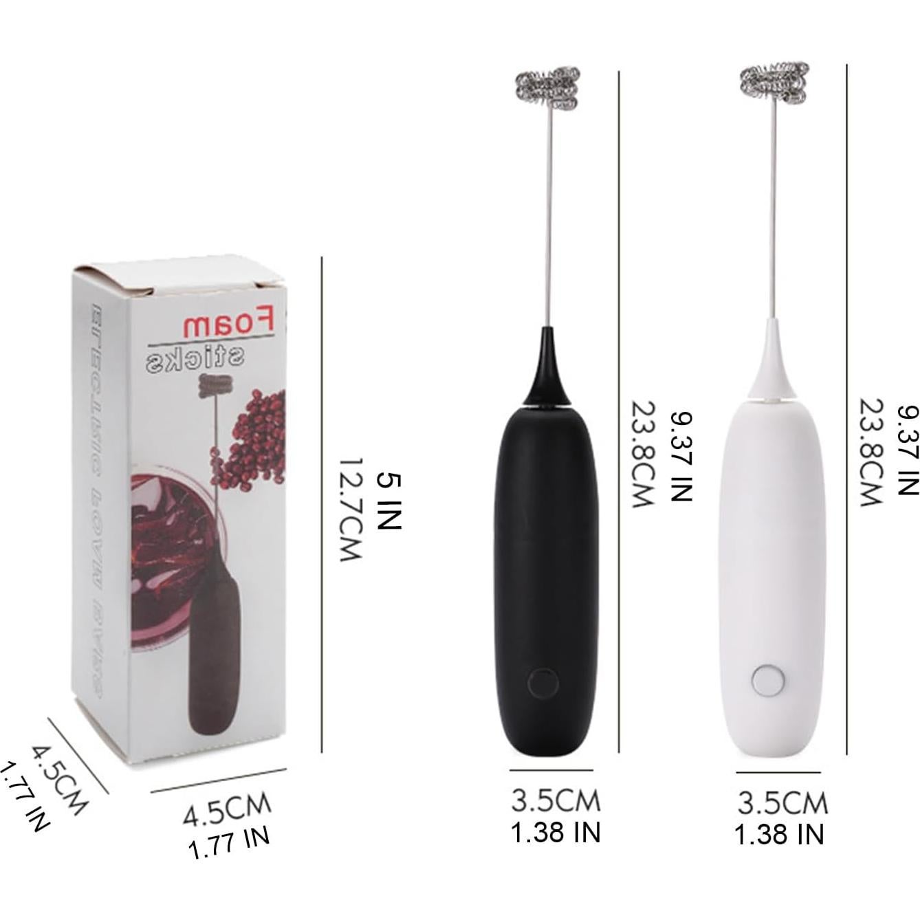 Espumador de Leche Joeyuu de Mano Acero Inoxidable - Juego de 2