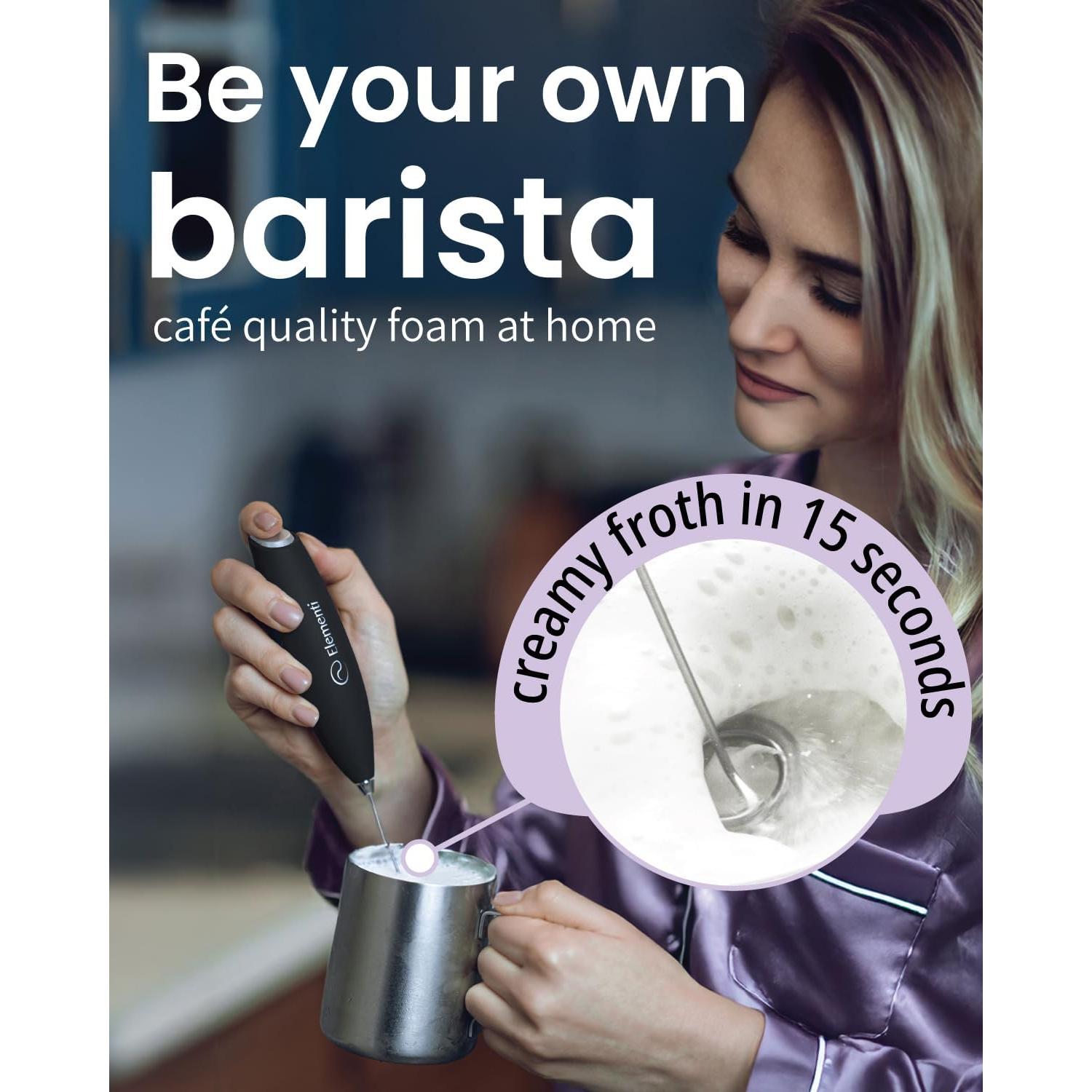 Varita Espumadora de Leche Elementi - Batidor Eléctrico 10W