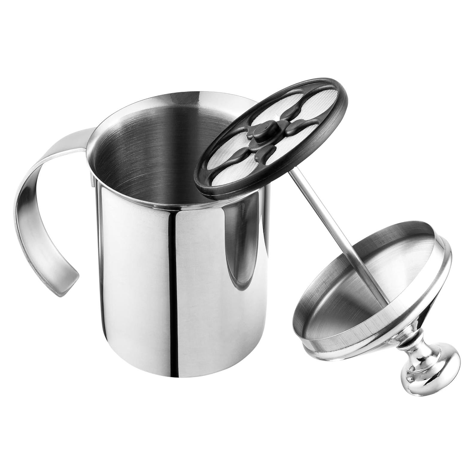 Espumador de Leche Manual Bellemain Acero Inoxidable 414 ml