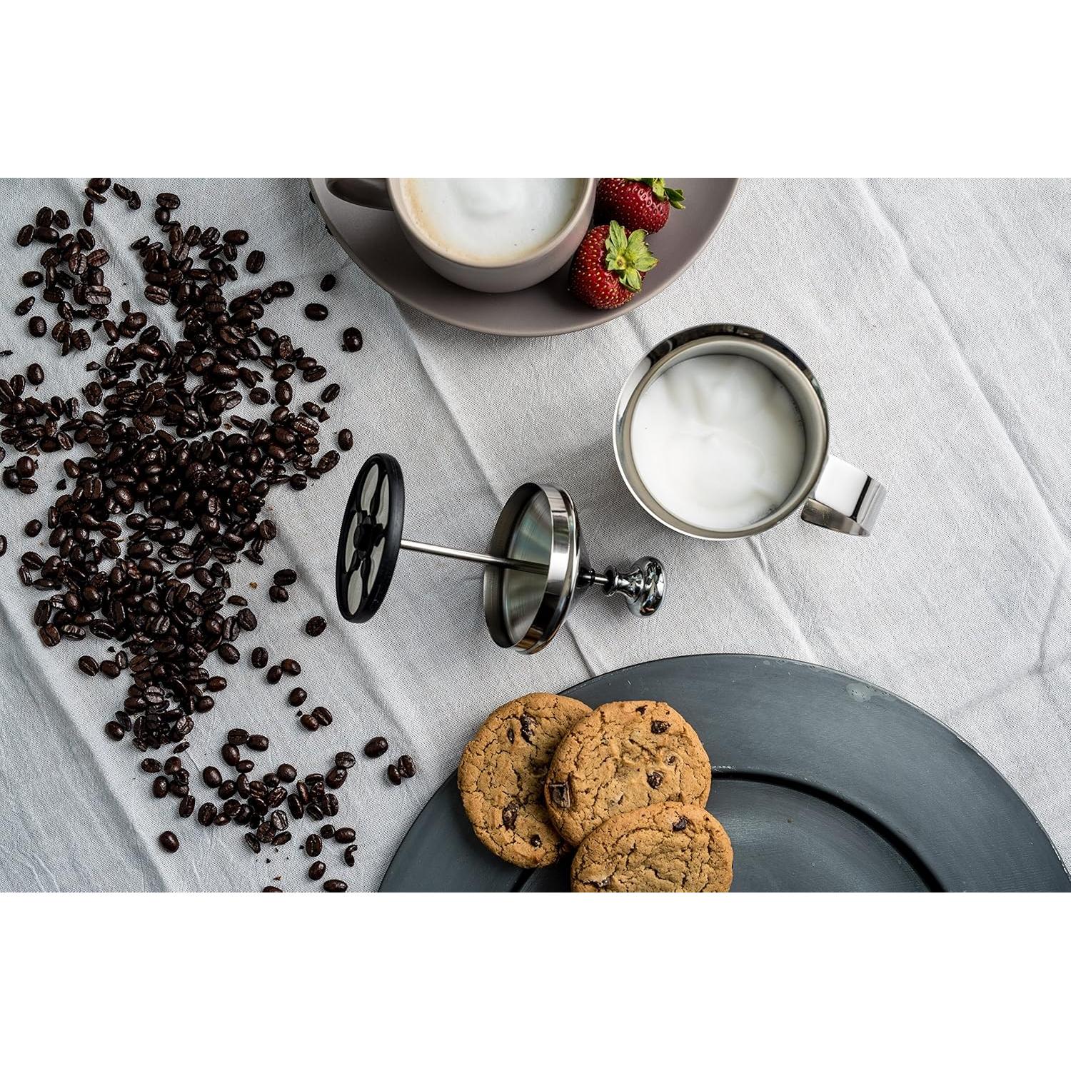 Espumador de Leche Manual Bellemain Acero Inoxidable 414 ml