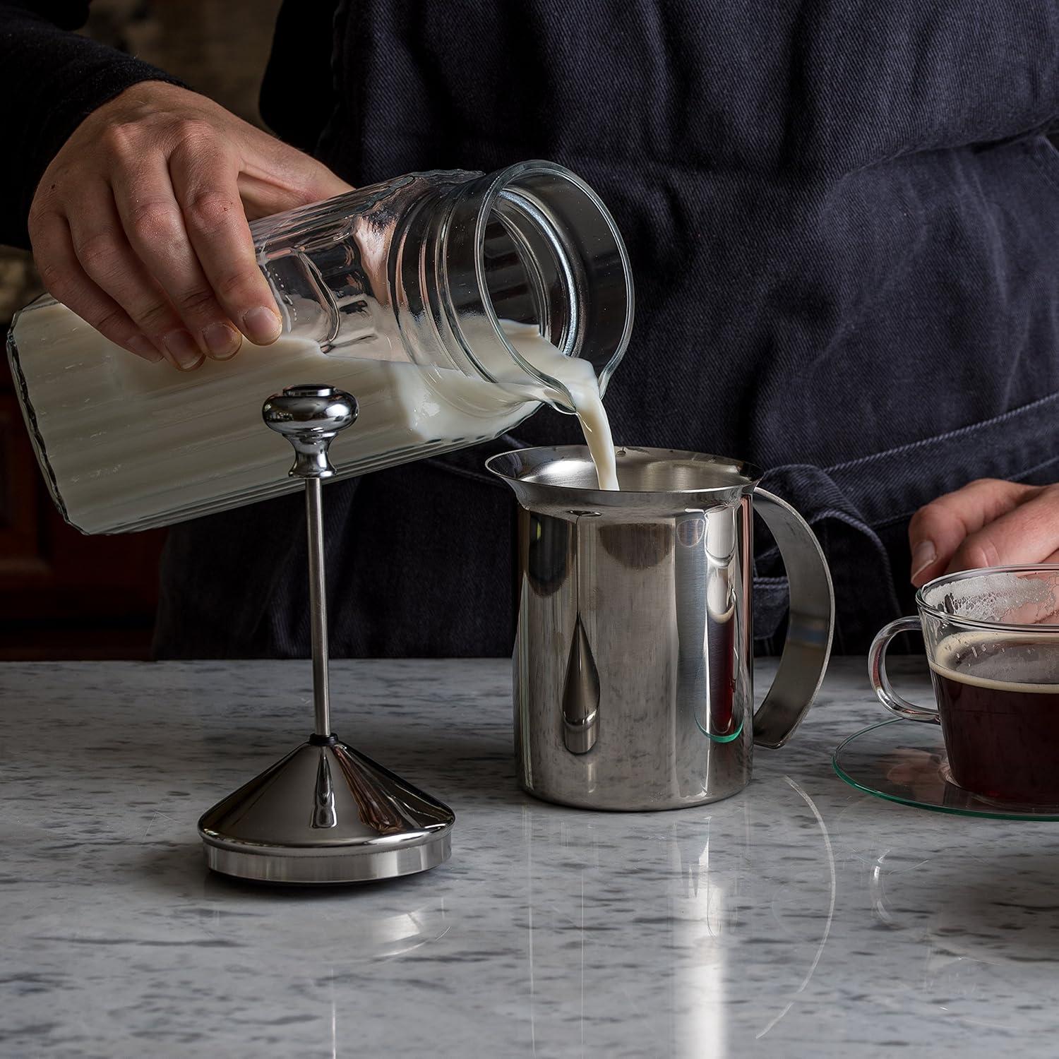 Espumador de Leche Manual Bellemain Acero Inoxidable 414 ml