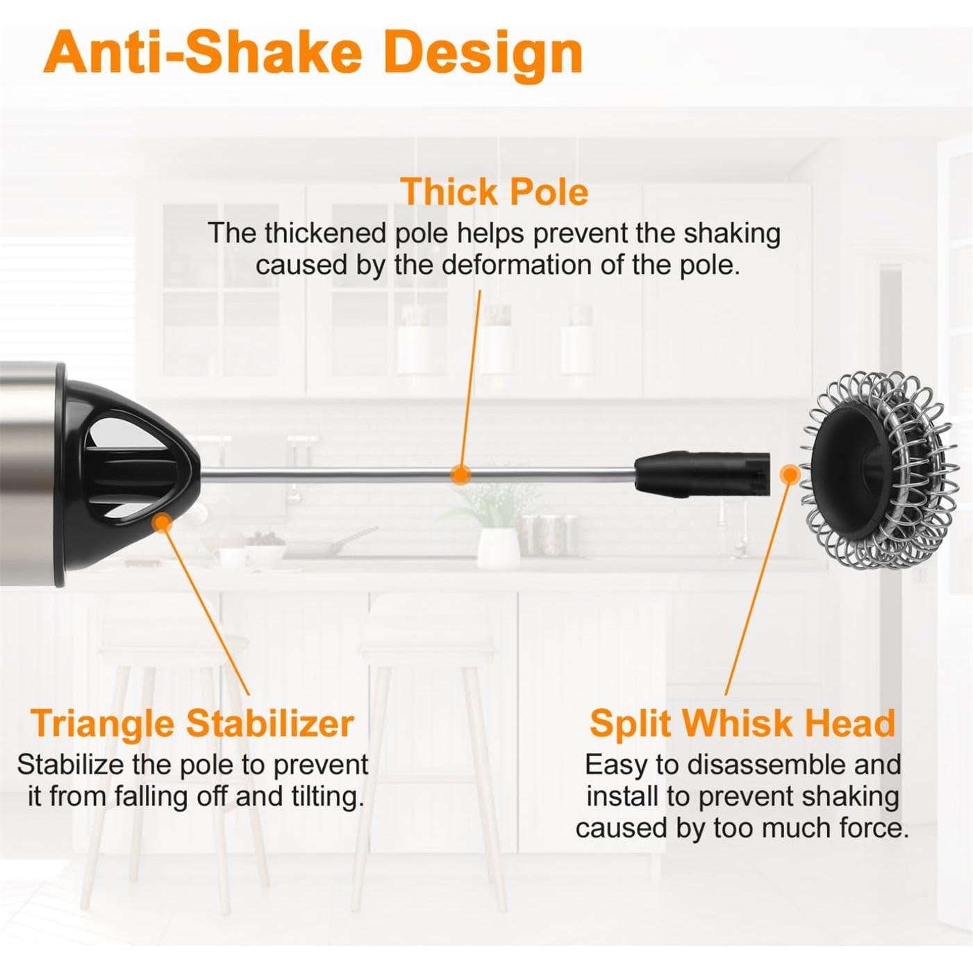 Espumador de Leche Eléctrico TURIMON BSR051 Recargable 198g