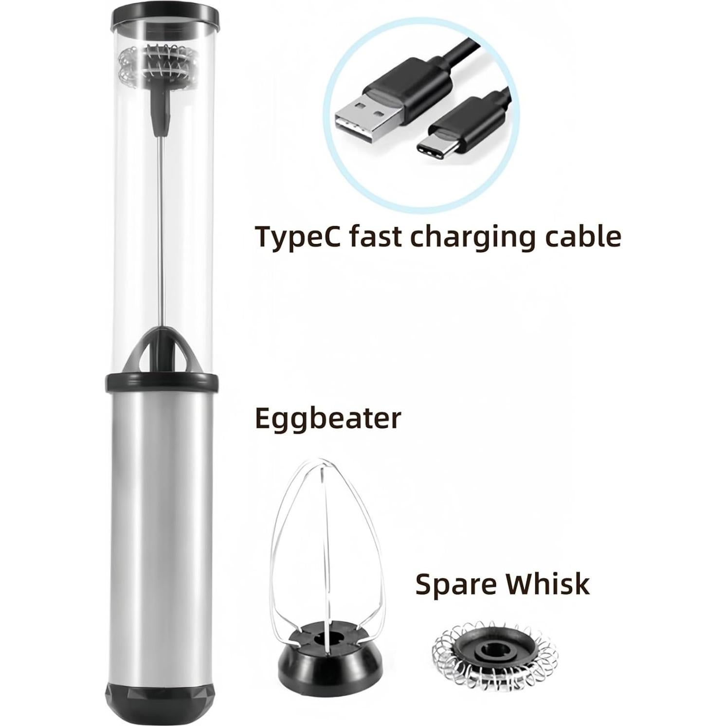 Espumador de Leche Eléctrico TURIMON BSR051 Recargable 198g