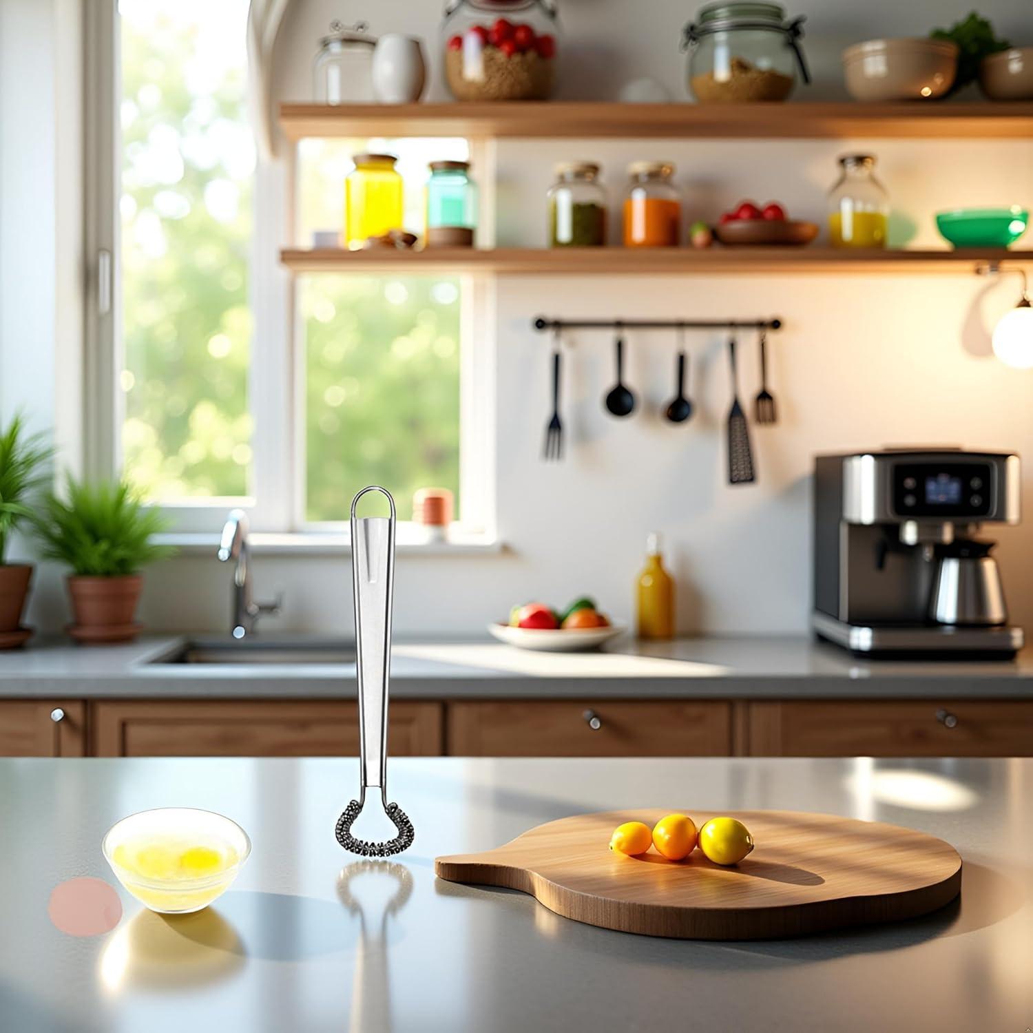 Batidor de Huevo Manual Jizlan de Acero Inoxidable 20 cm