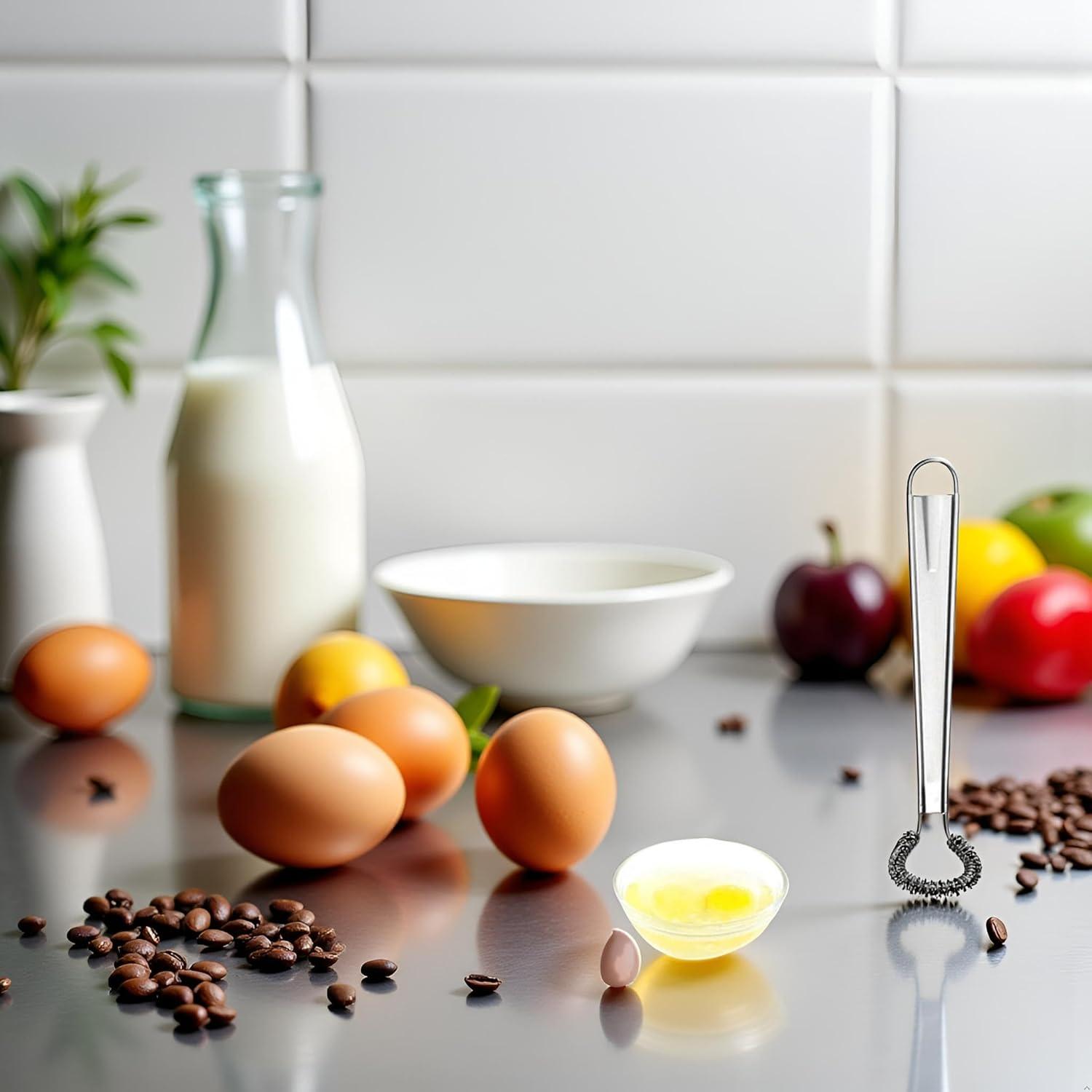 Batidor de Huevo Manual Jizlan de Acero Inoxidable 20 cm