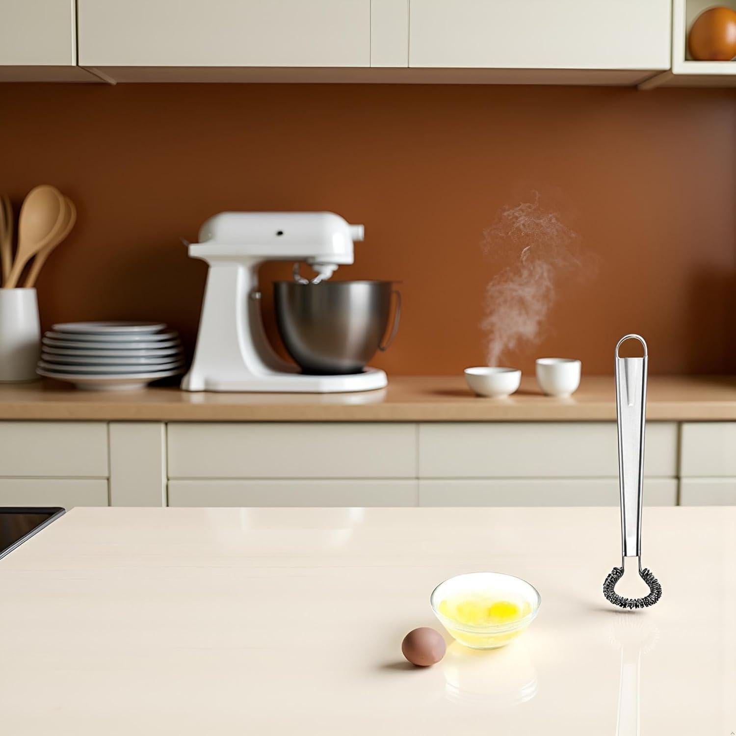 Batidor de Huevo Manual Jizlan de Acero Inoxidable 20 cm