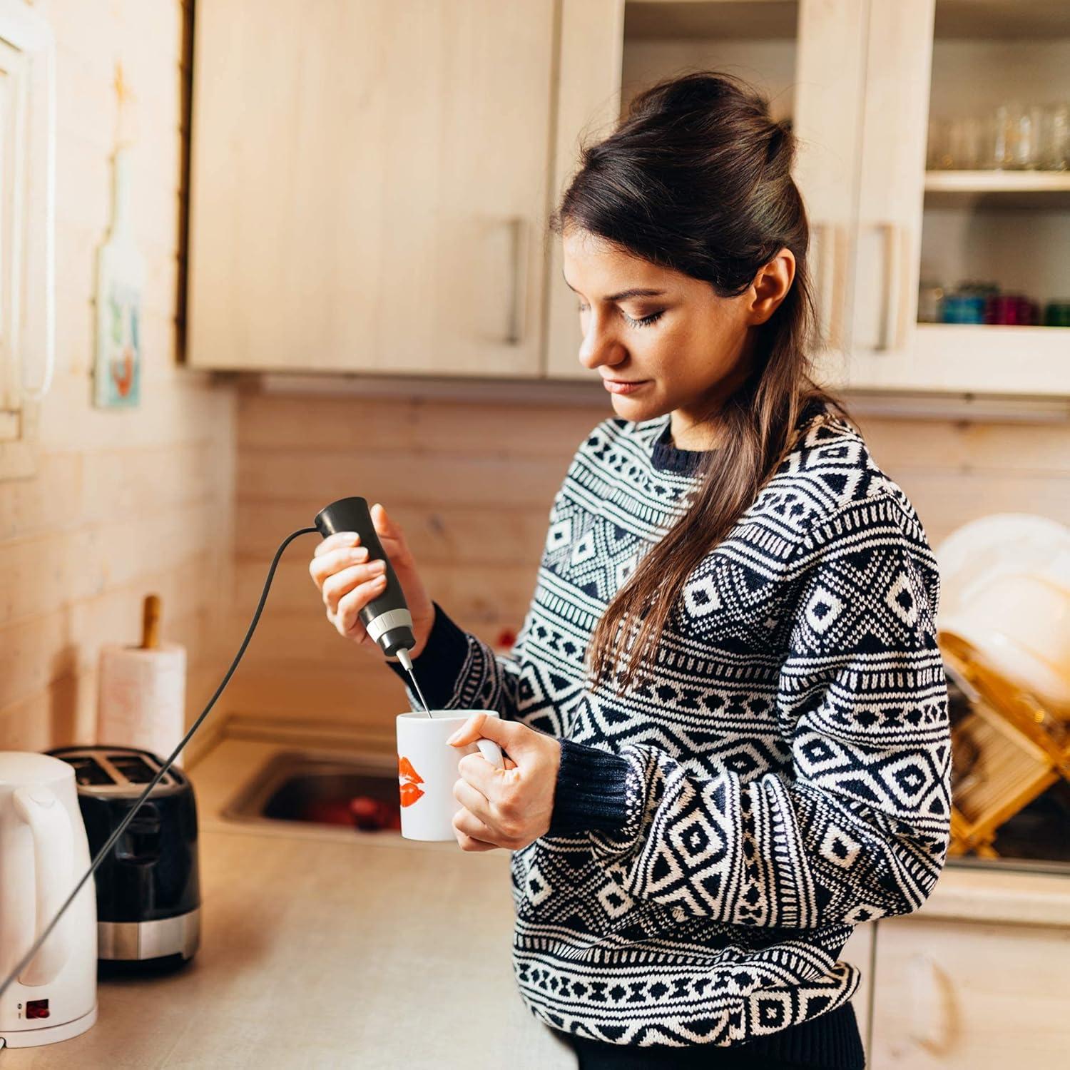 Espumador de Leche Eléctrico K-Brands - Acero Inoxidable 408g