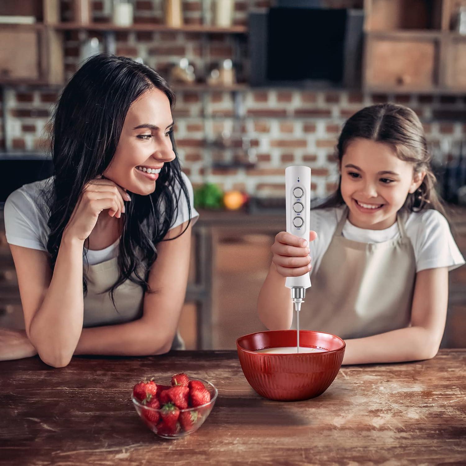 Espumador de Leche Recargable FoodVille MF09 con 3 Varillas