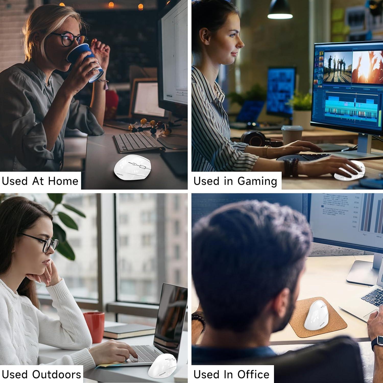Ratón Ergonómico Inalámbrico Memzuoix WM-791 3 DPI Ajustables