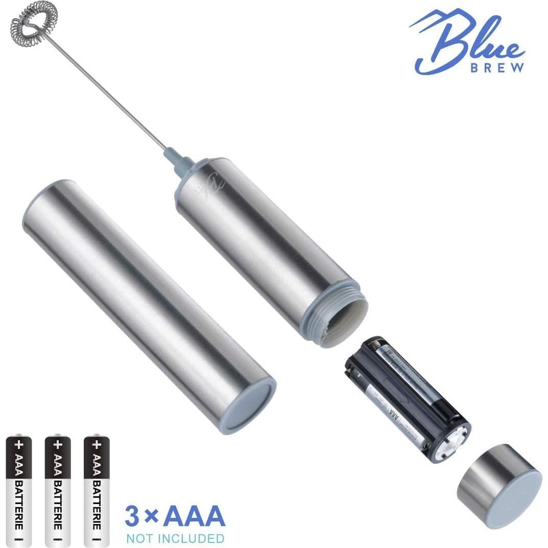 Espumador de Leche Eléctrico Blue Brew BB1006 de Acero Inoxidable