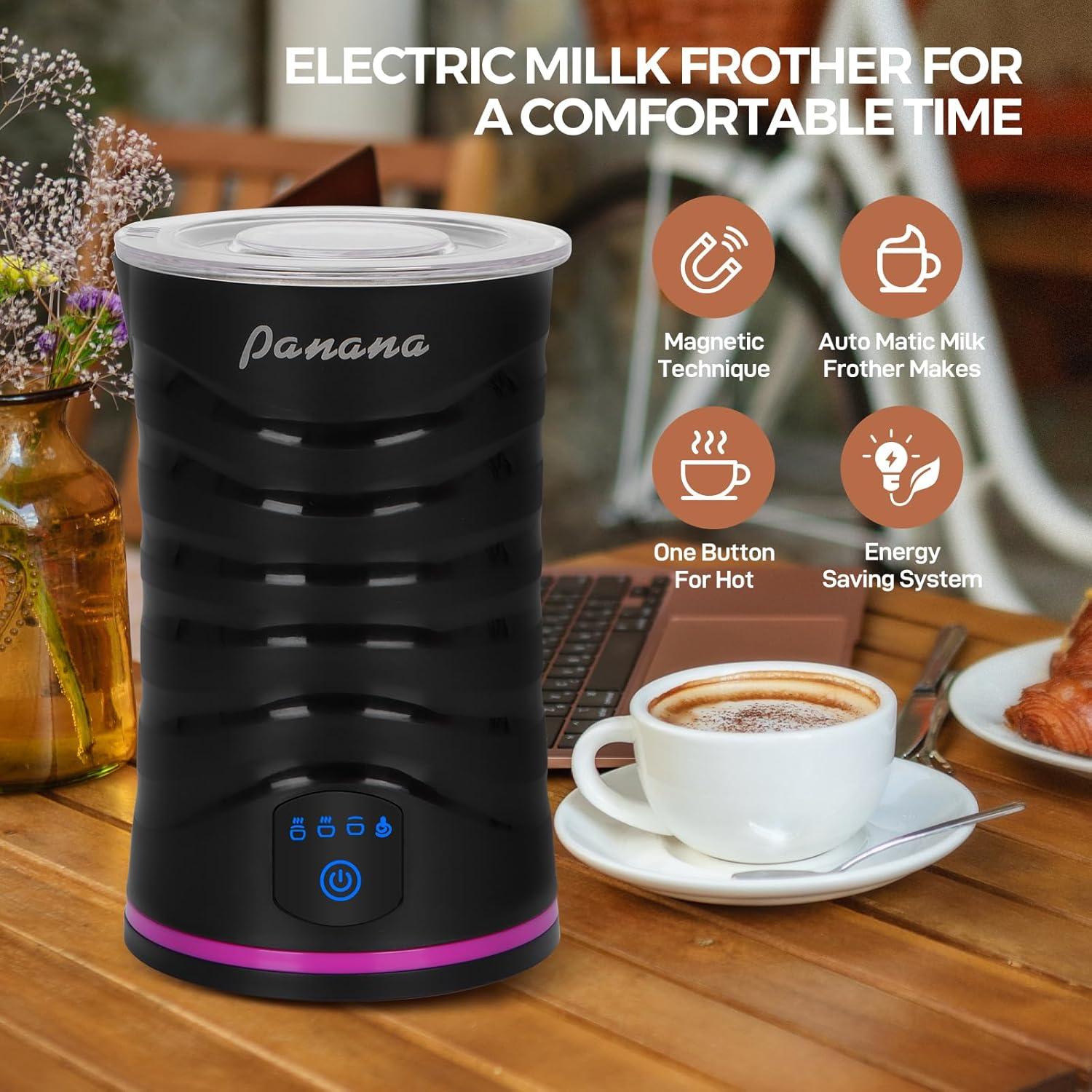 Espumador de Leche Eléctrico Panana 430ml 4-en-1 Automático