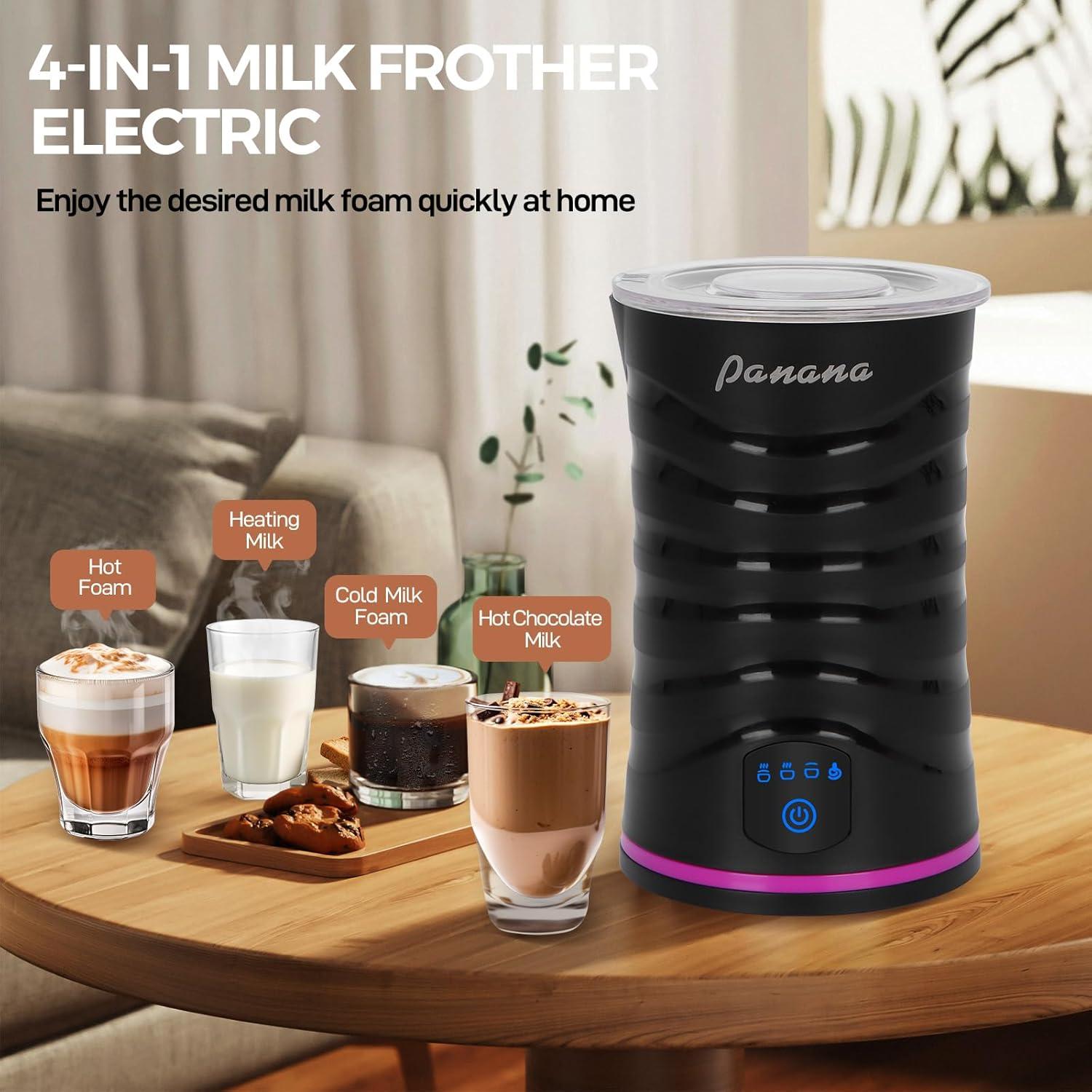Espumador de Leche Eléctrico Panana 430ml 4-en-1 Automático