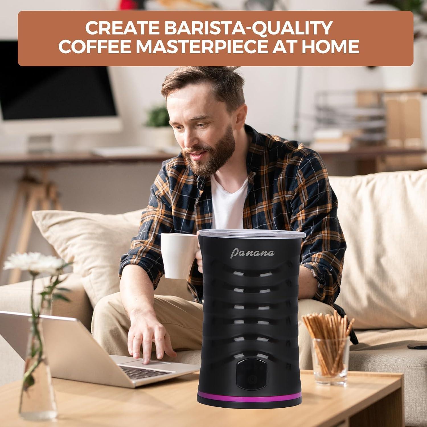 Espumador de Leche Eléctrico Panana 430ml 4-en-1 Automático