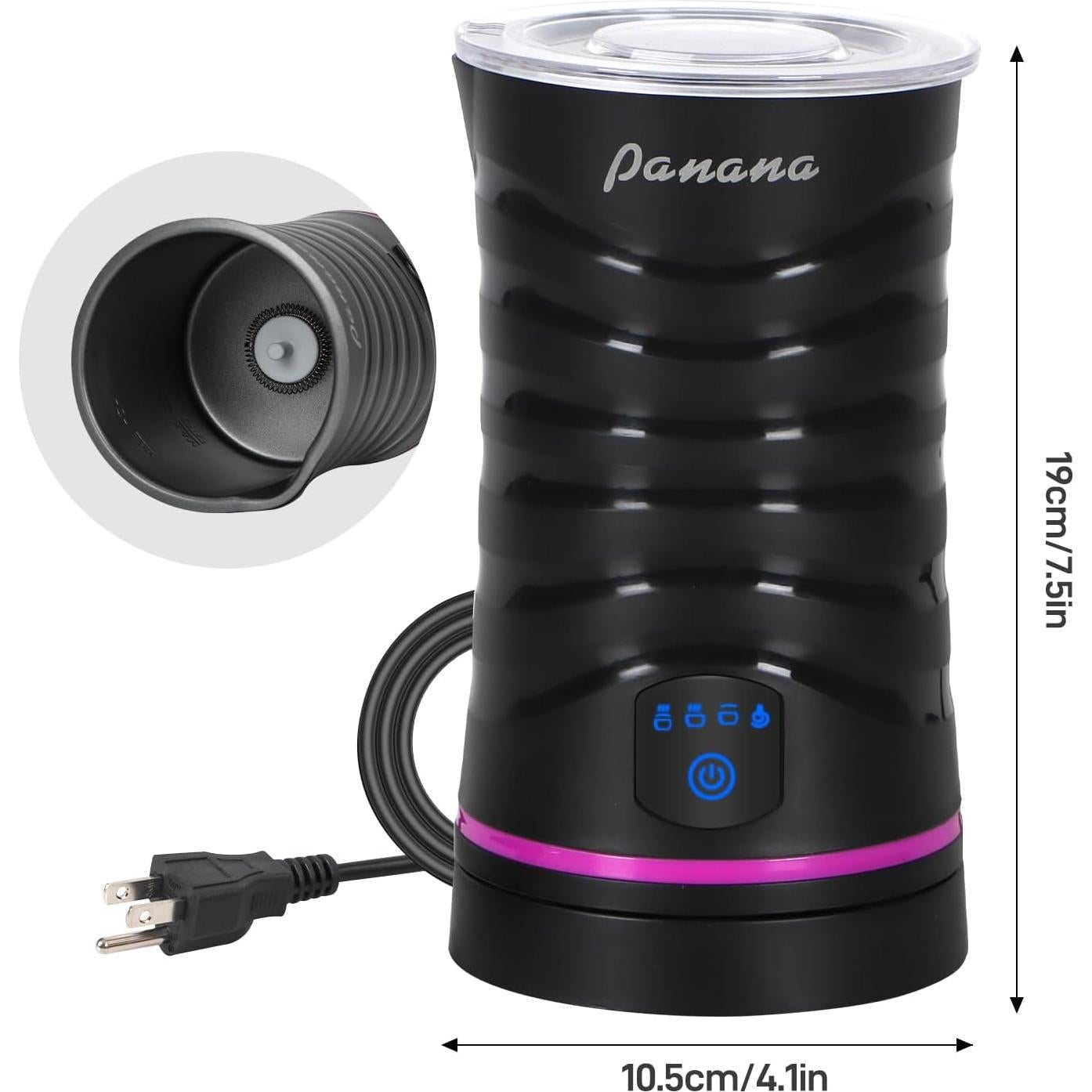 Espumador de Leche Eléctrico Panana 430ml 4-en-1 Automático