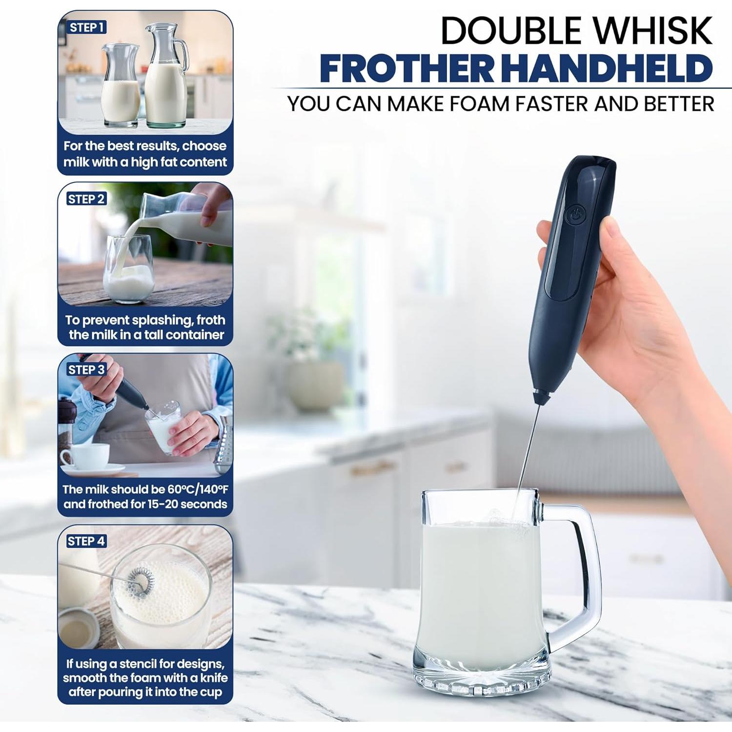 Batidora de Leche Inalámbrica Recargable ALPSPEAKS 12000 rpm