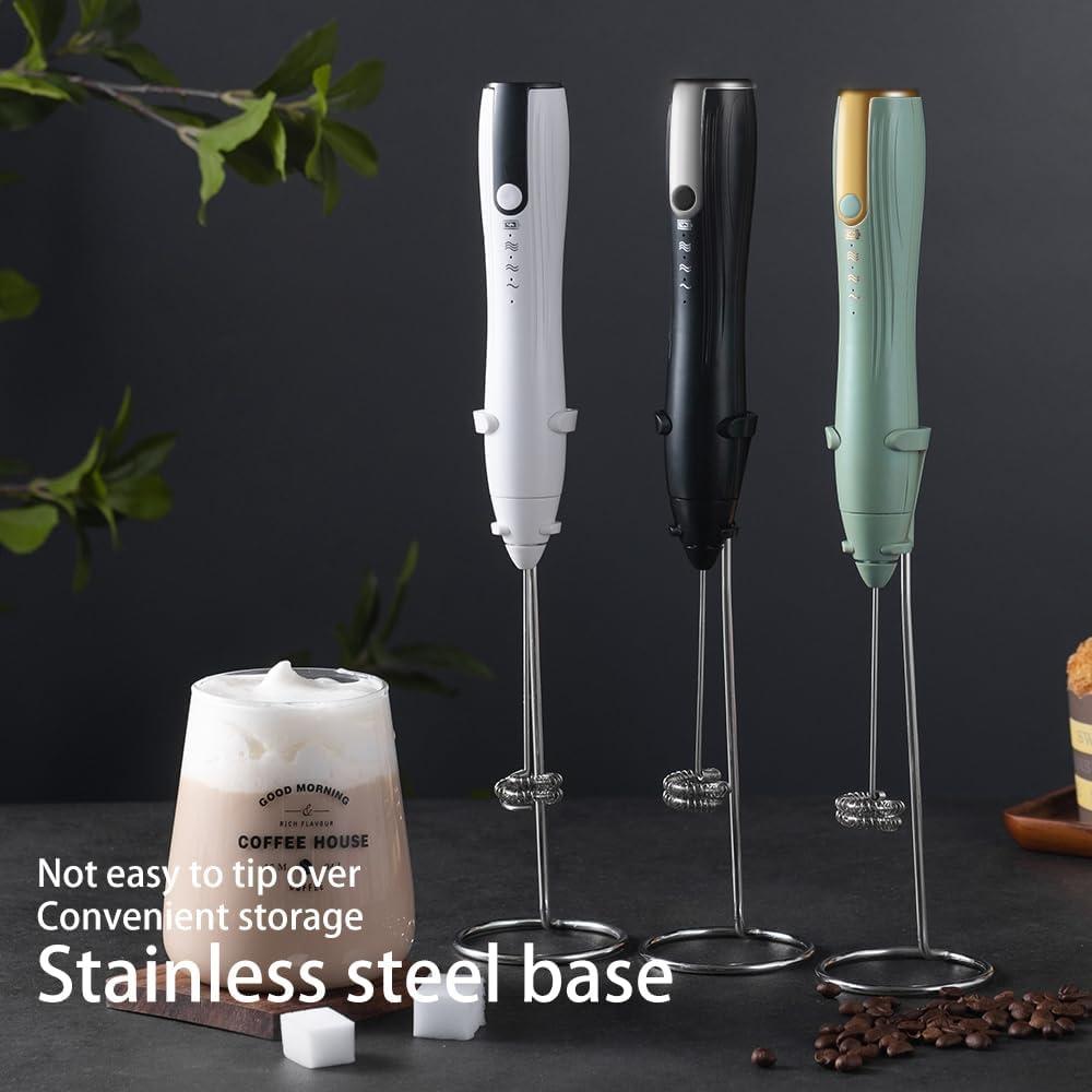 Espumador de Leche Eléctrico Rukico J-16-G Verde 3 Velocidades