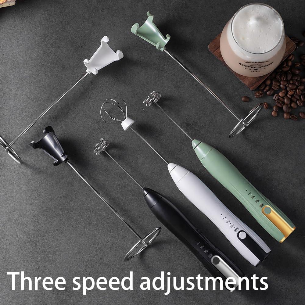 Espumador de Leche Eléctrico Rukico J-16-G Verde 3 Velocidades