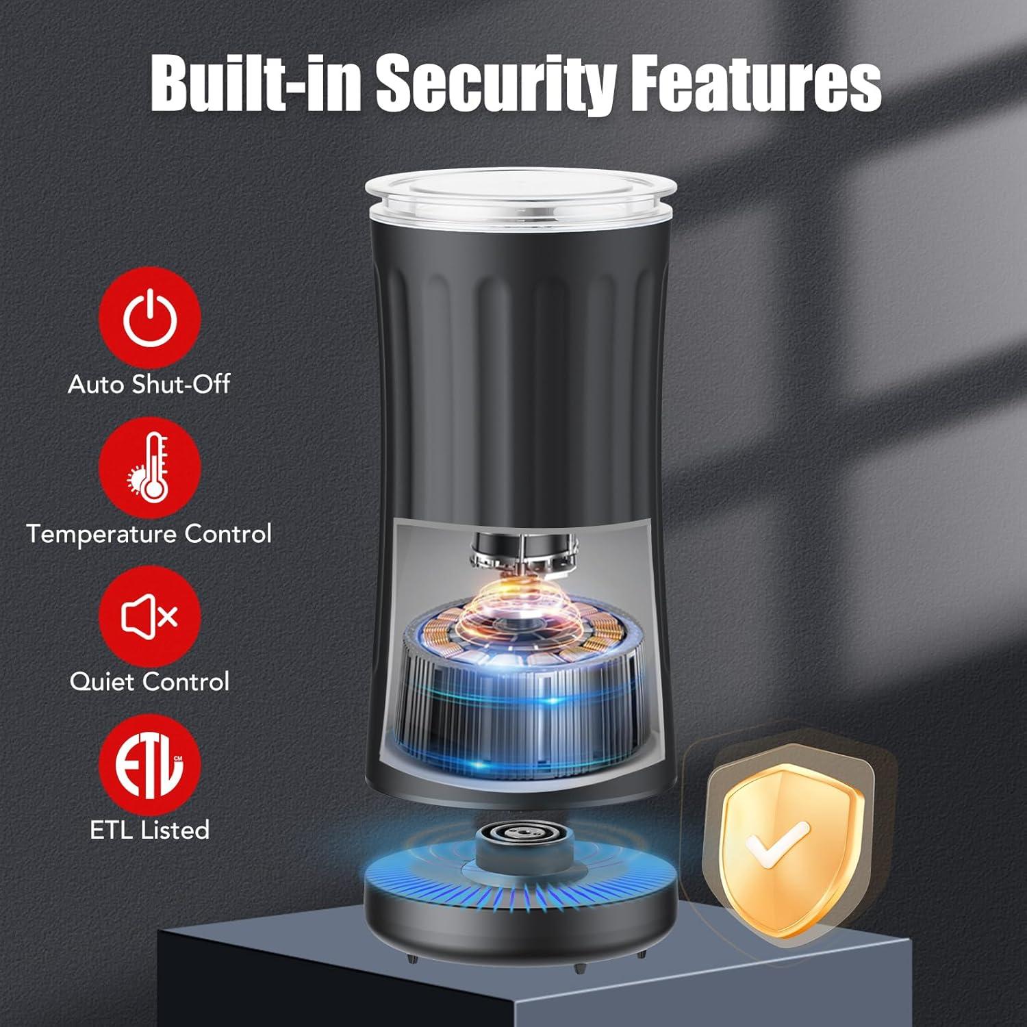 Espumador de Leche Ovetedot SS-001 240ml Negro 4-en-1