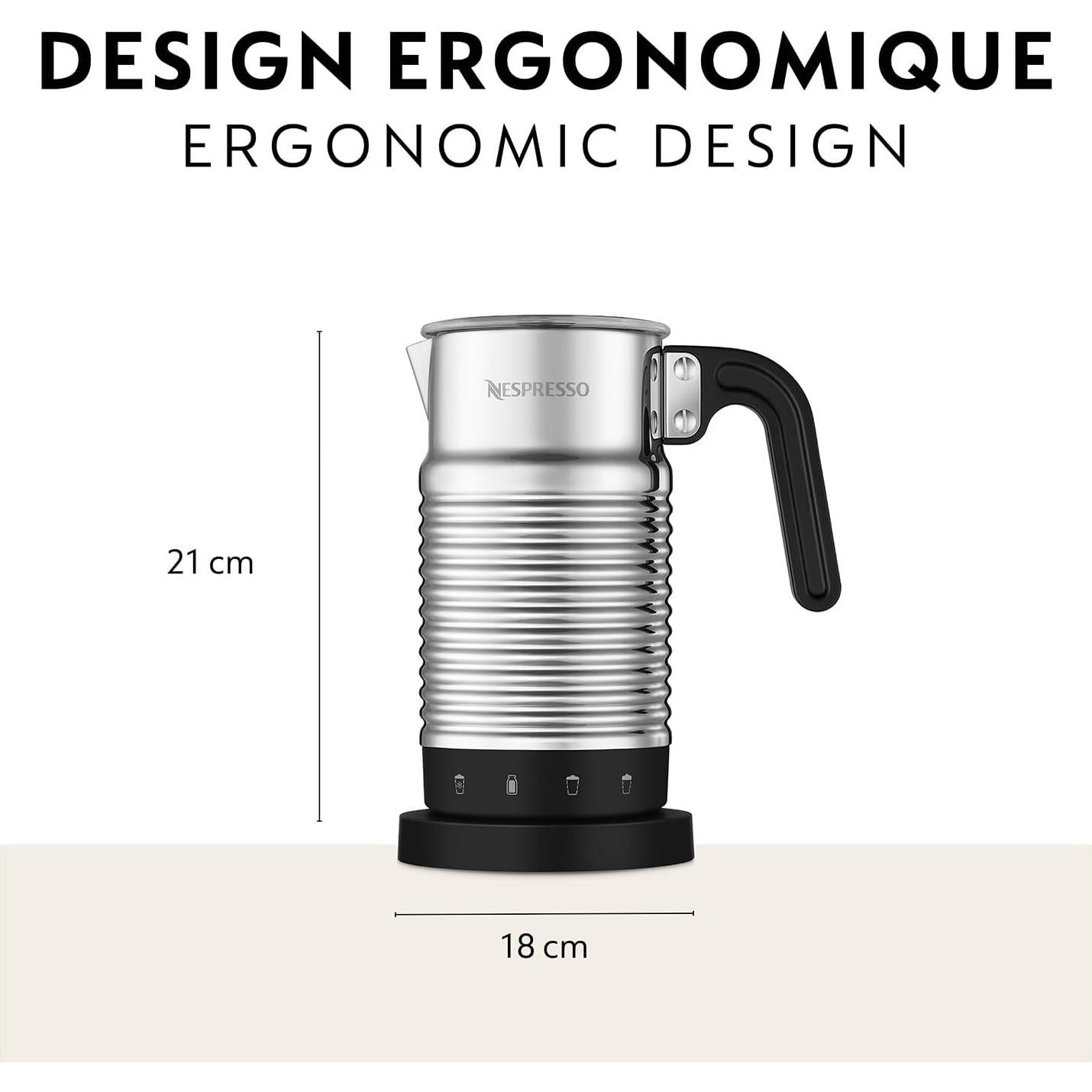 Espumador de Leche Nespresso Aeroccino 4 240ml Acero Inoxidable