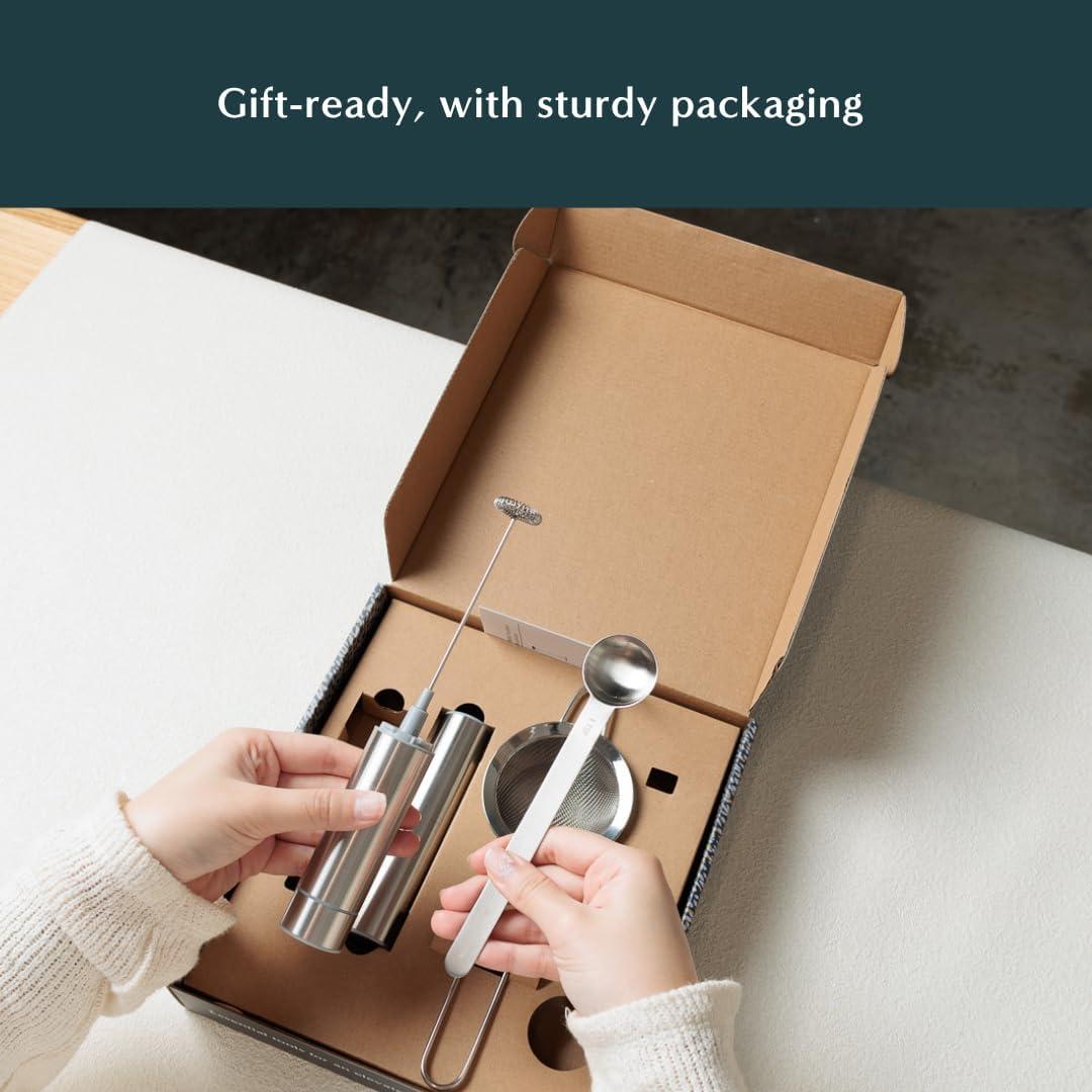 Conjunto de Inicio de Matcha Naoki - Batidor Eléctrico y Cuchara