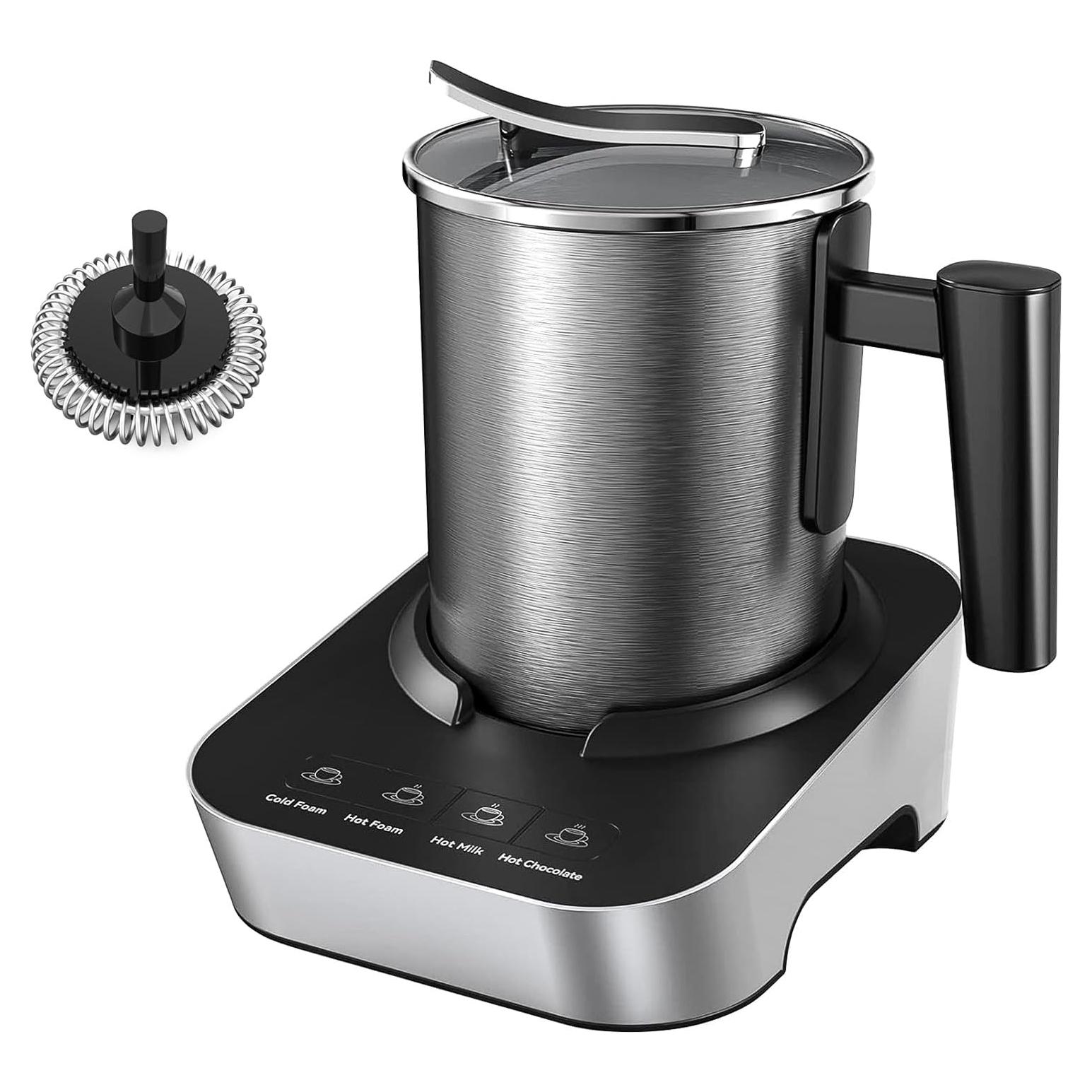 Espumador de Leche Eléctrico FUNLAVIE 4-en-1 400ml Acero Inoxidable