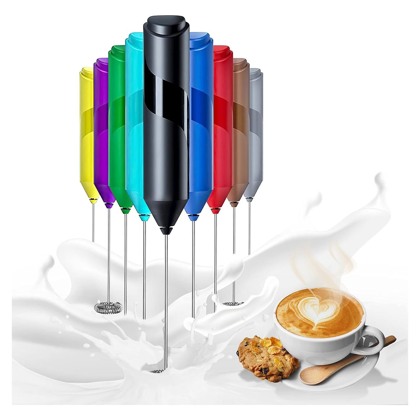 Espumador de Leche Eléctrico Simple Deluxe Portátil Negro