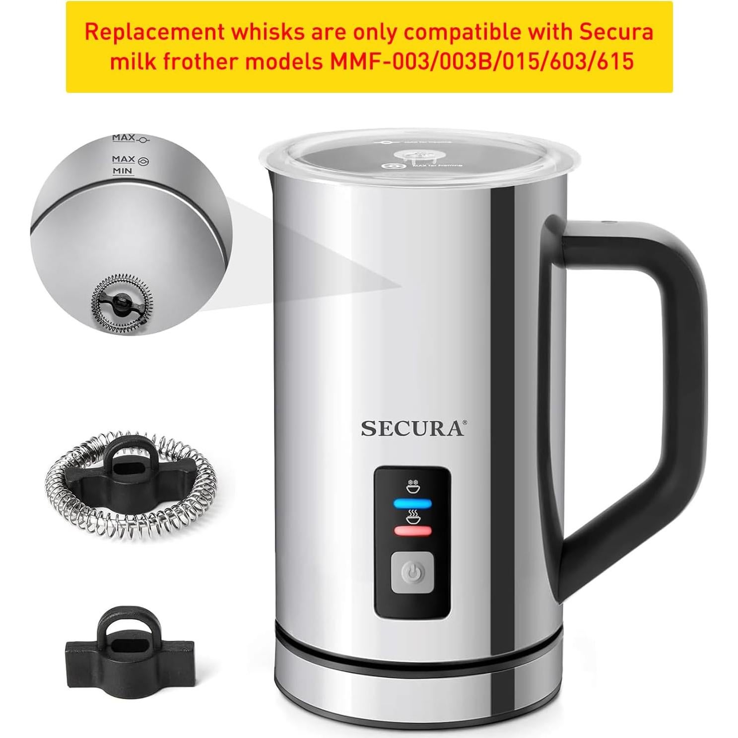 Juego de varillas de repuesto Secura para espumador de leche