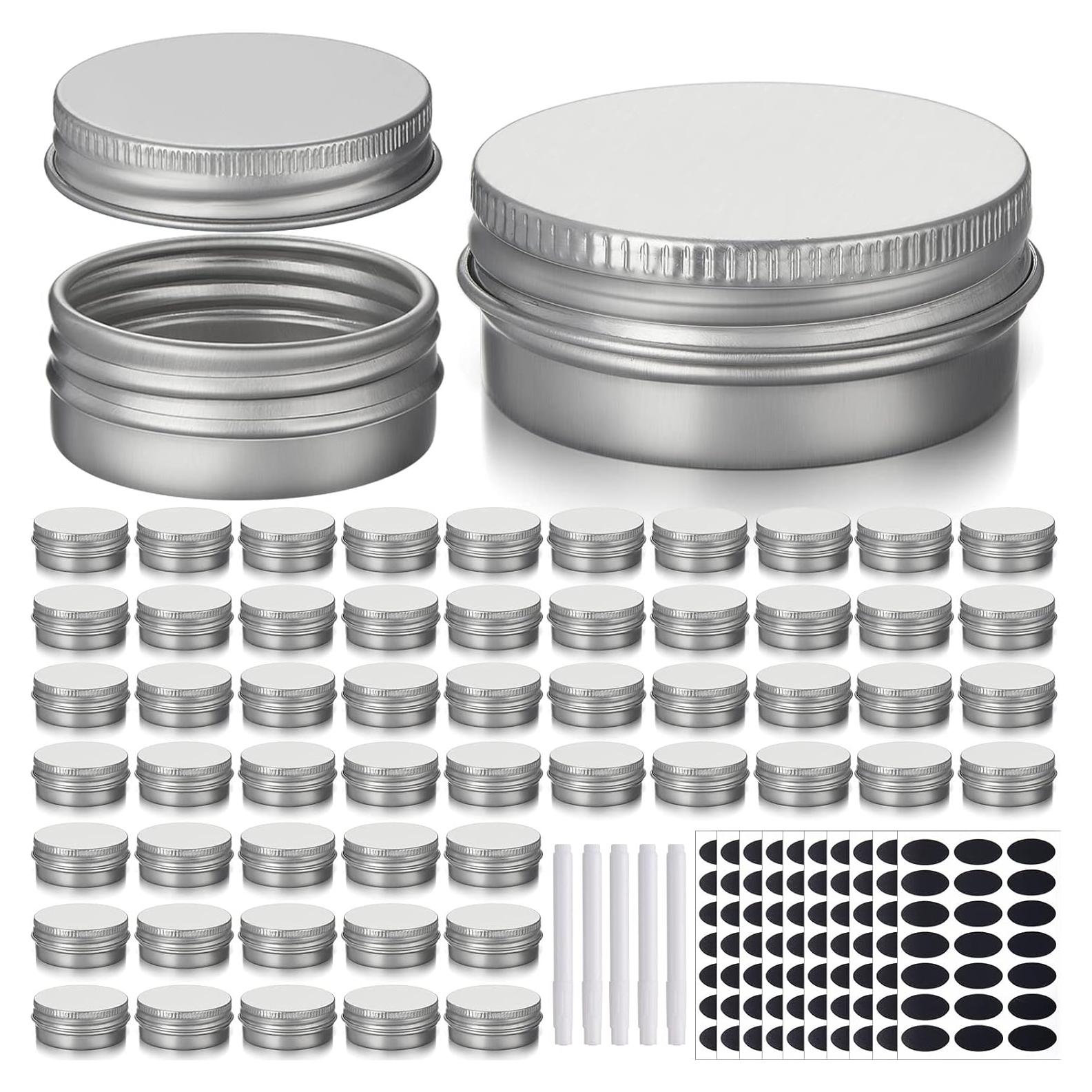 Zubebe 200 Latas de Aluminio 15 ml con Tapas de Rosca Plata
