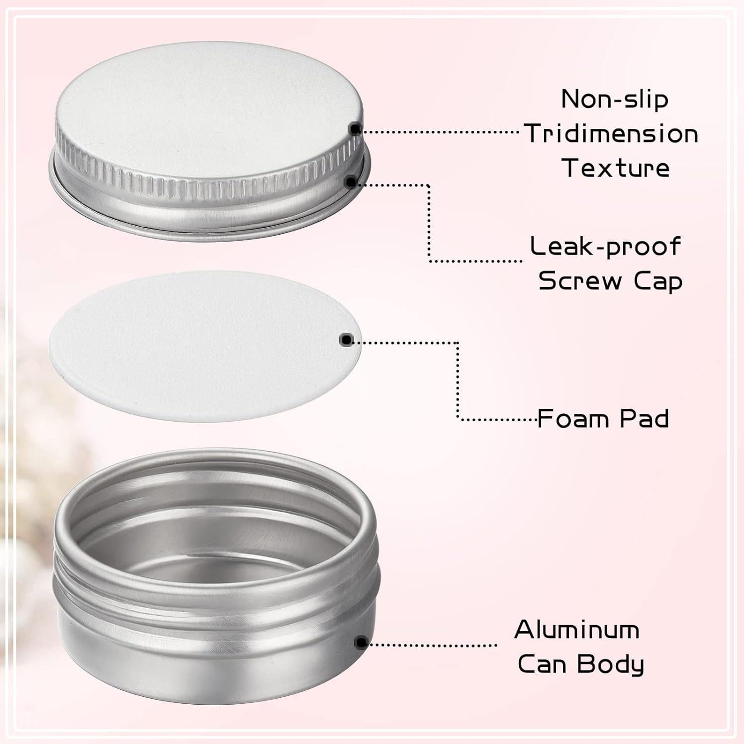 Zubebe 200 Latas de Aluminio 15 ml con Tapas de Rosca Plata