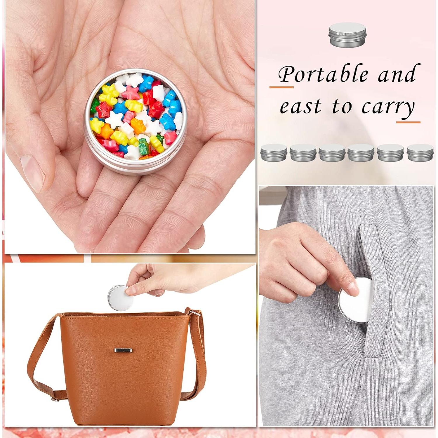 Zubebe 200 Latas de Aluminio 15 ml con Tapas de Rosca Plata