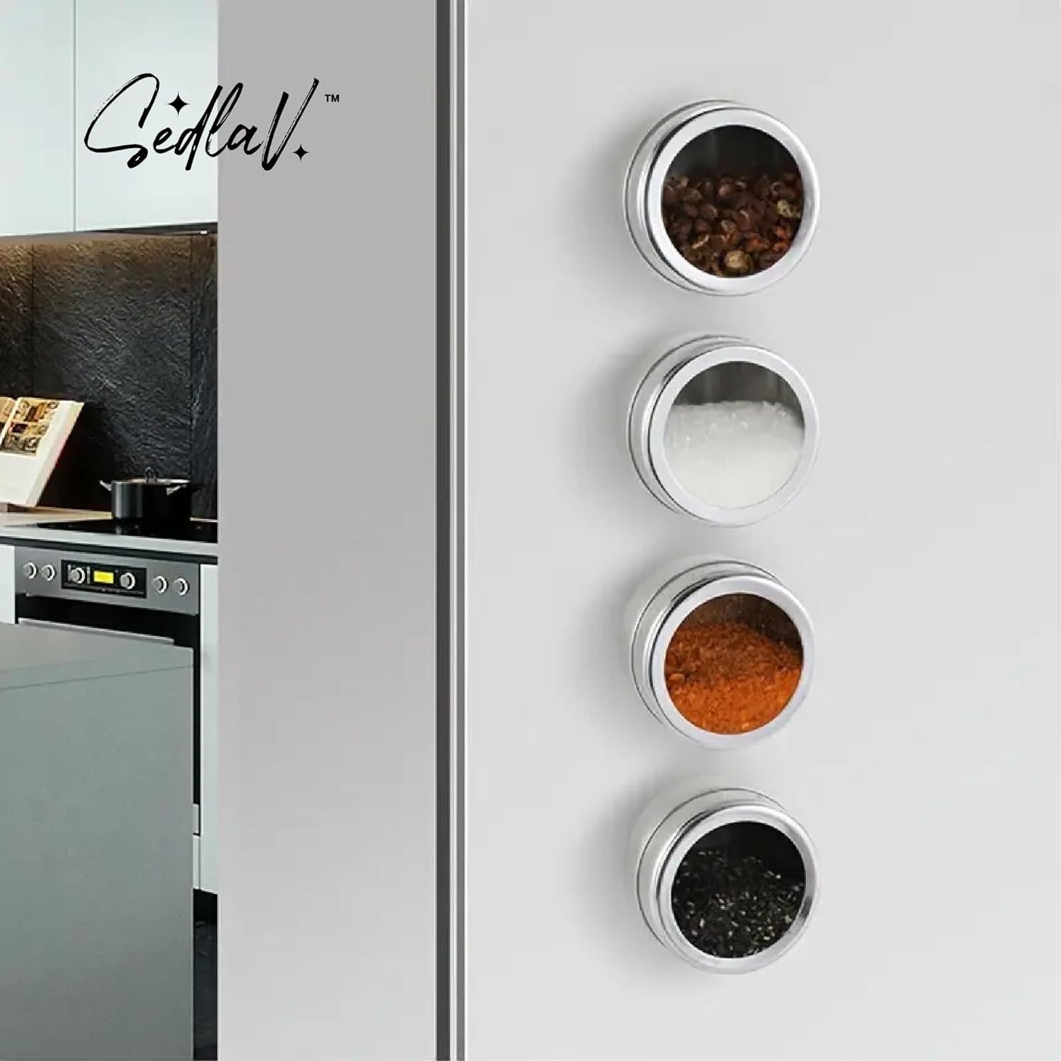 Tinas de Especias Magnéticas SEDLAV de Acero Inoxidable