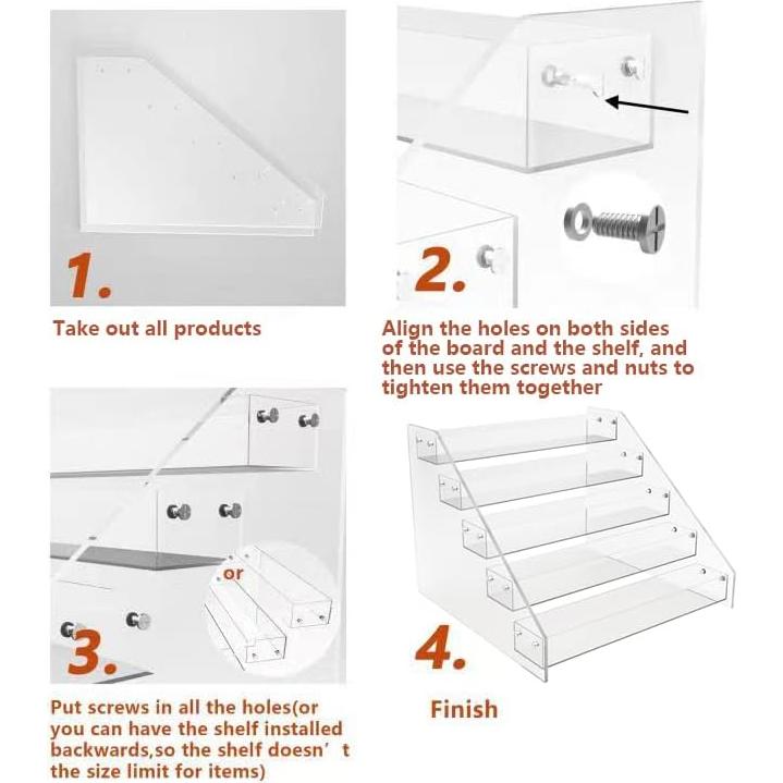 Estante de Especias en Capas PMMASTO 6 Niveles Acrílico Claro