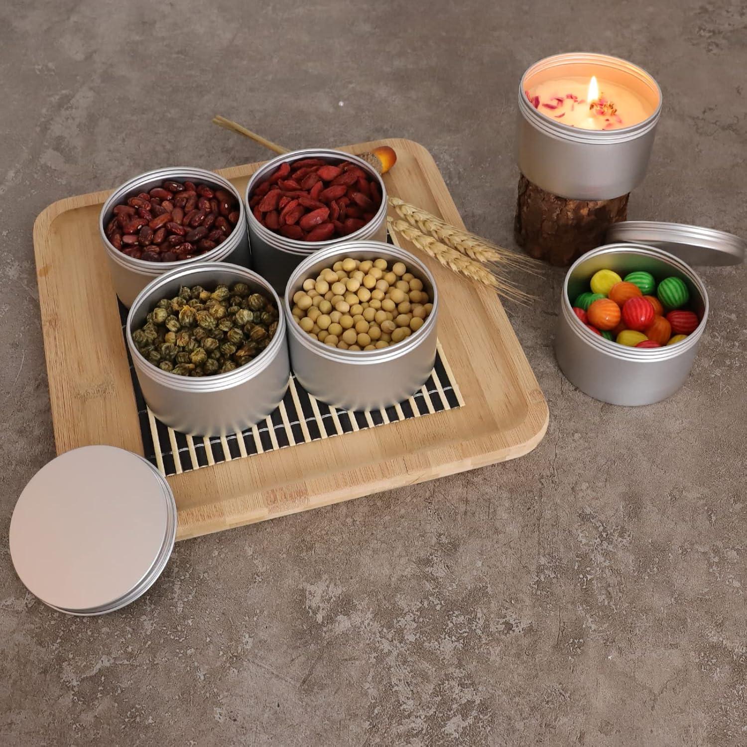 Paquete de 64 latas de aluminio OBKJJ 4 oz con tapa de rosca