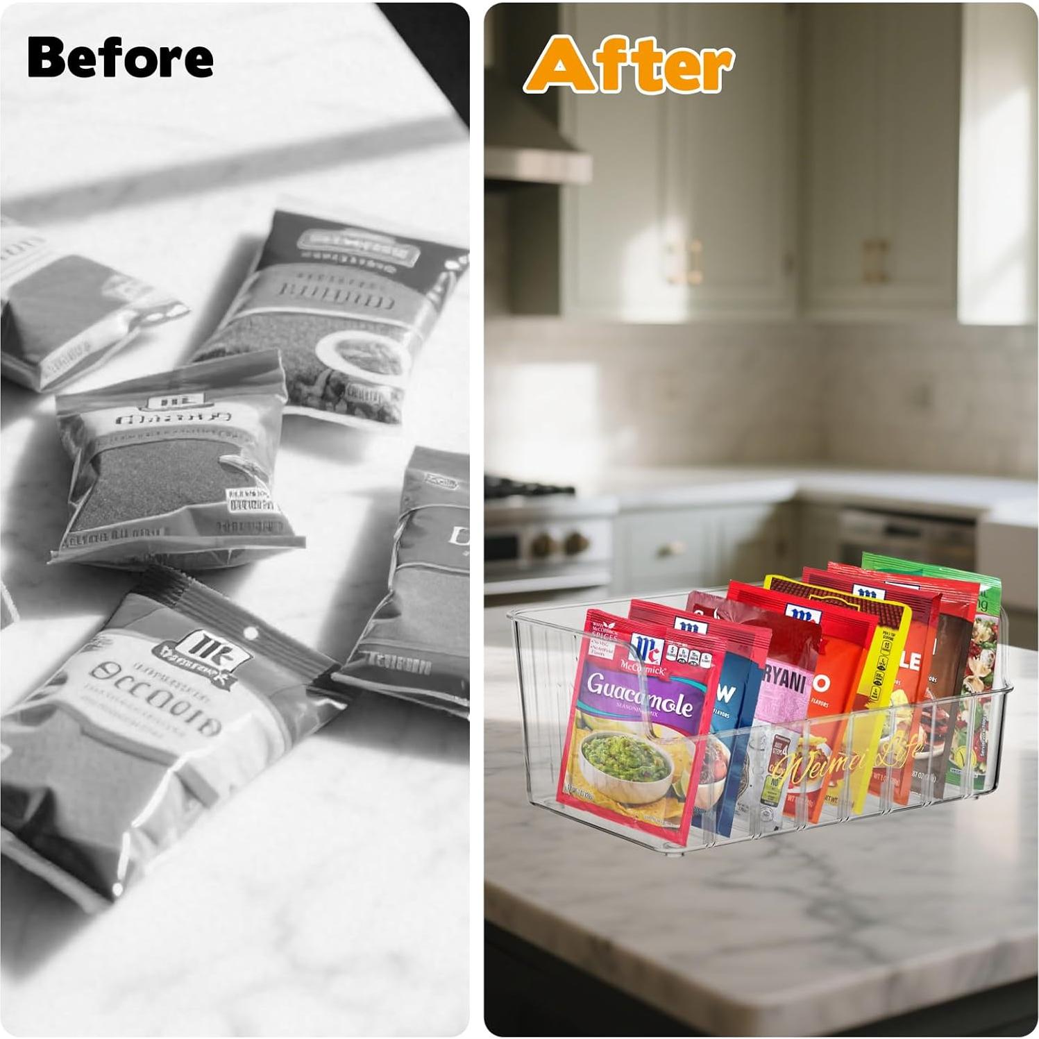 Organizador de Especias Rainmae Transparente con 7 Divisores