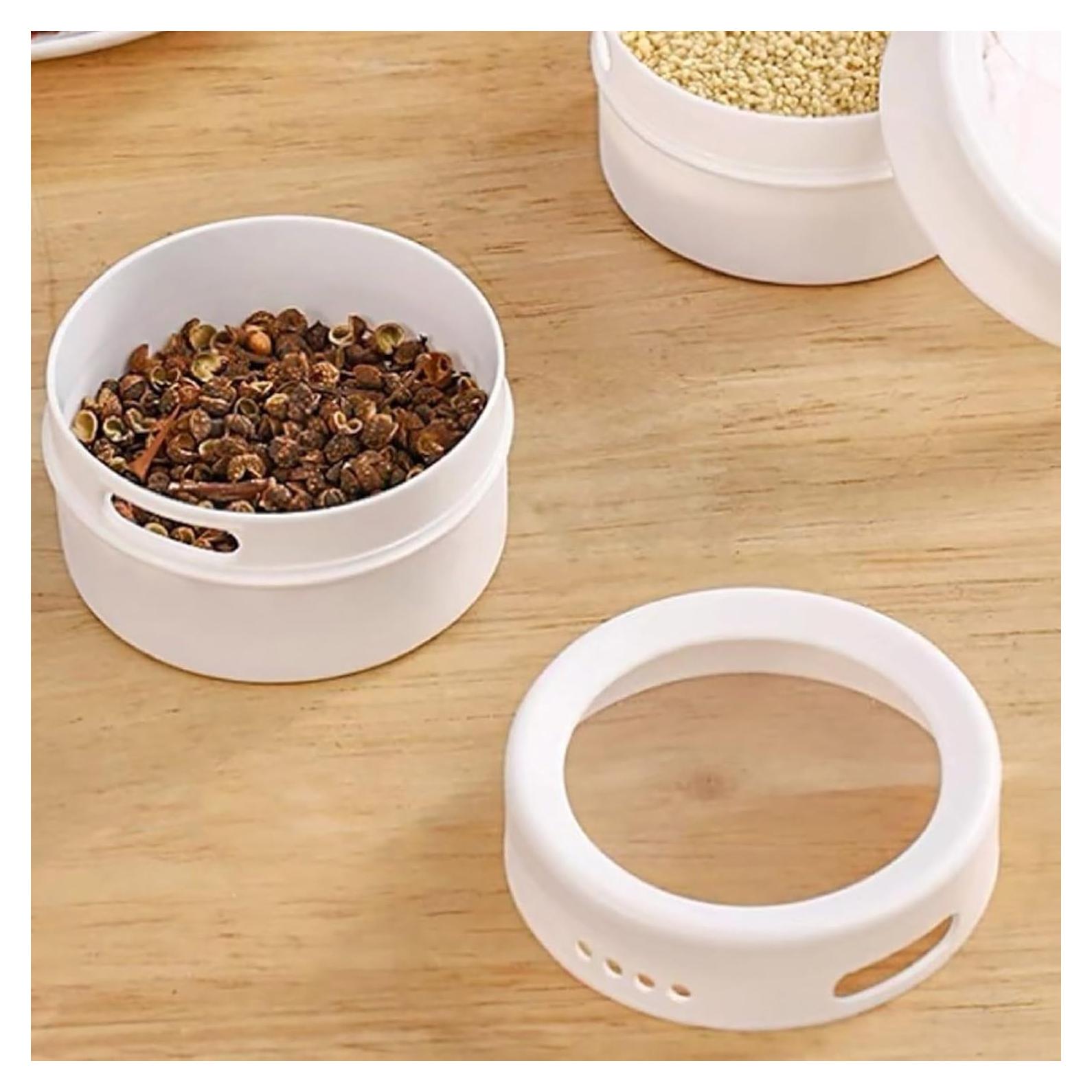 Tarros de Especias Magnéticos Walbest Acero Inoxidable Blanco