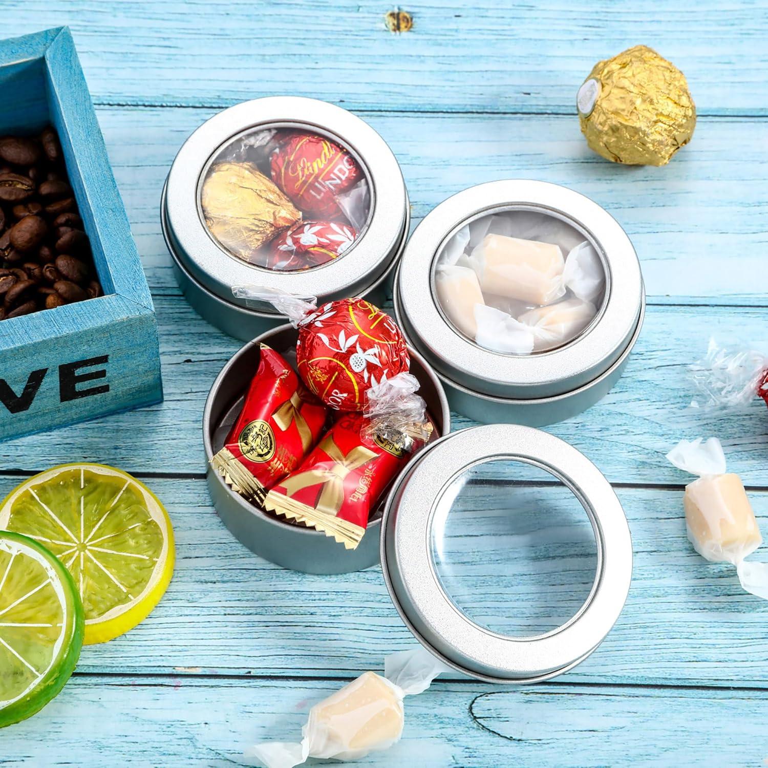 Paquete de 12 Latas Redondas TecUnite 60 ml con Tapa Transparente