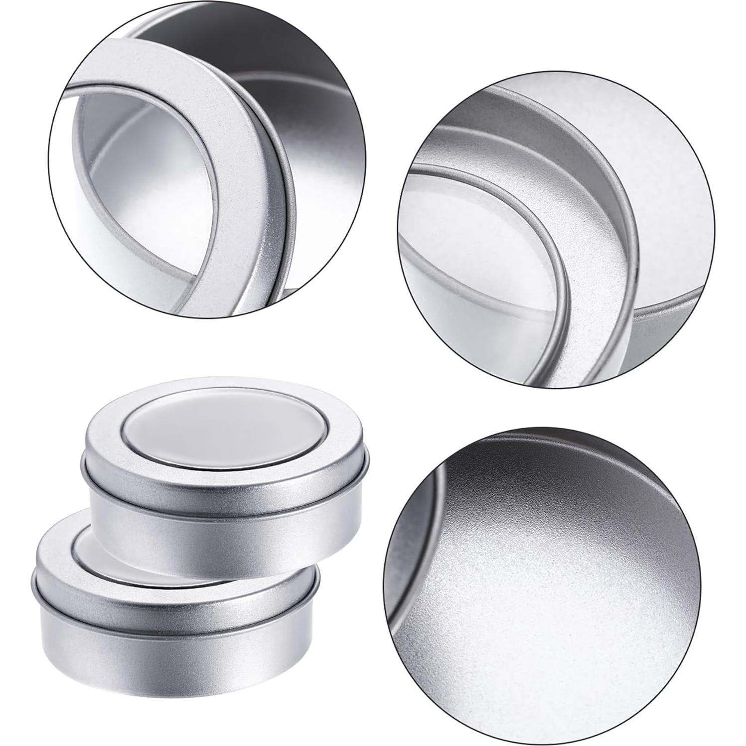 Paquete de 12 Latas Redondas TecUnite 60 ml con Tapa Transparente