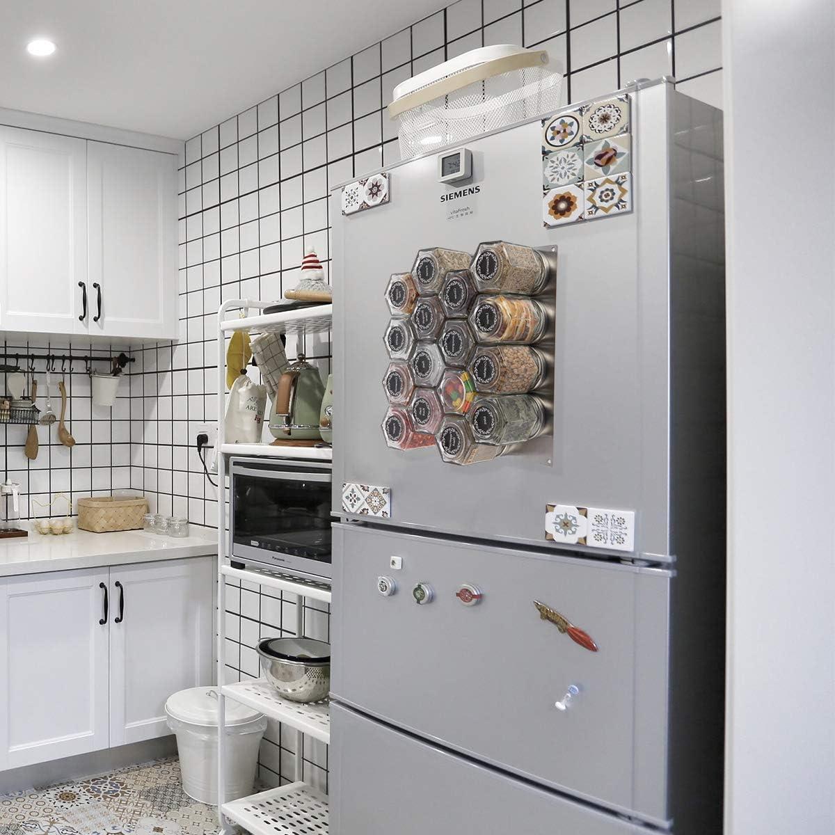 Tarros de Especias de Vidrio Hexagonales Art Secret 16 Unidades 85 ml