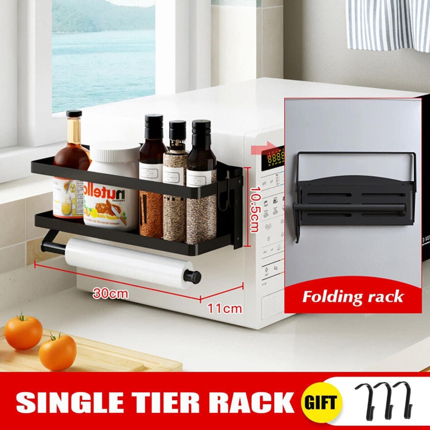 Estante Magnético para Especias Genérico 30x11x8 cm Negro