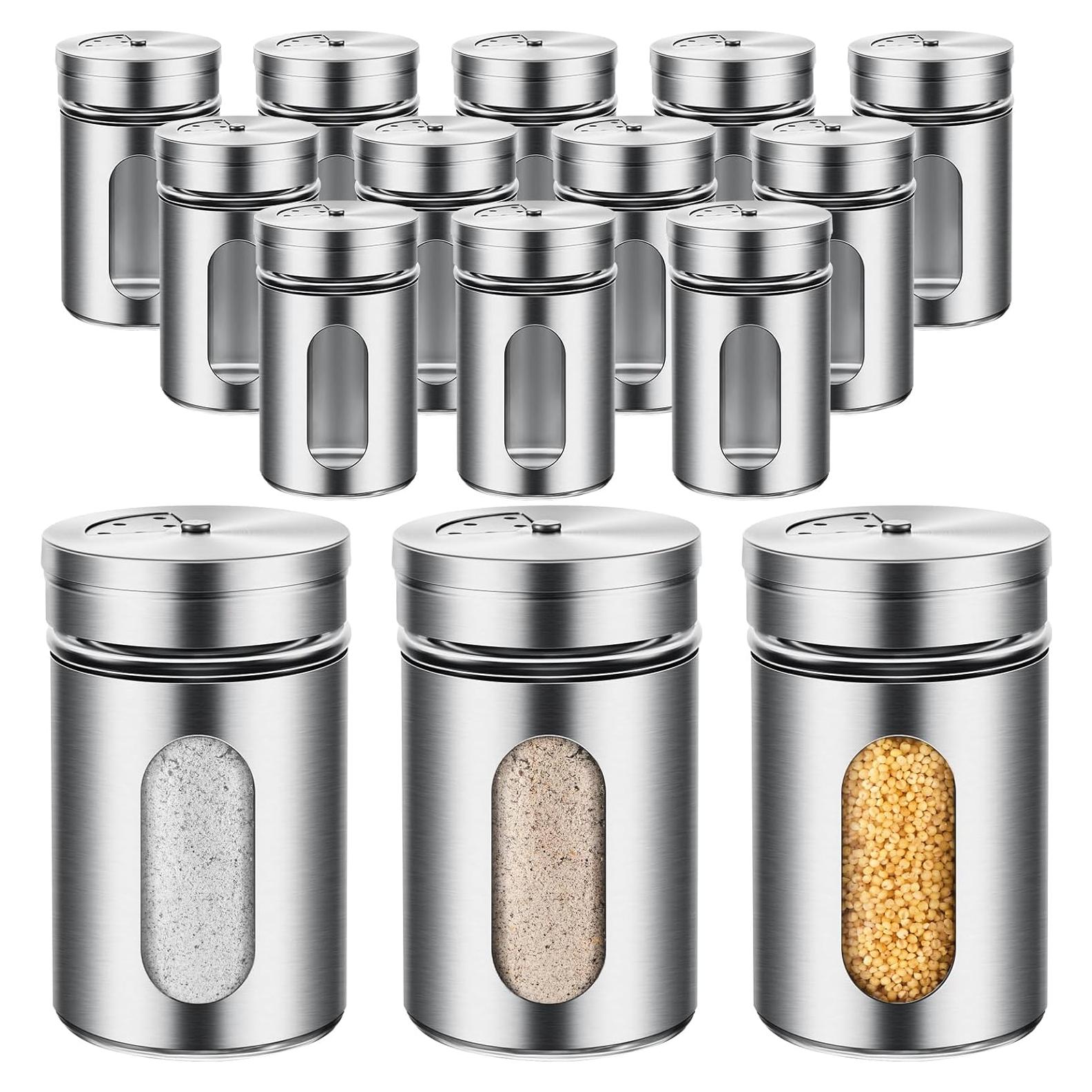 Set 12 Saleros y Pimenteros Dandat Acero Inoxidable 100ml